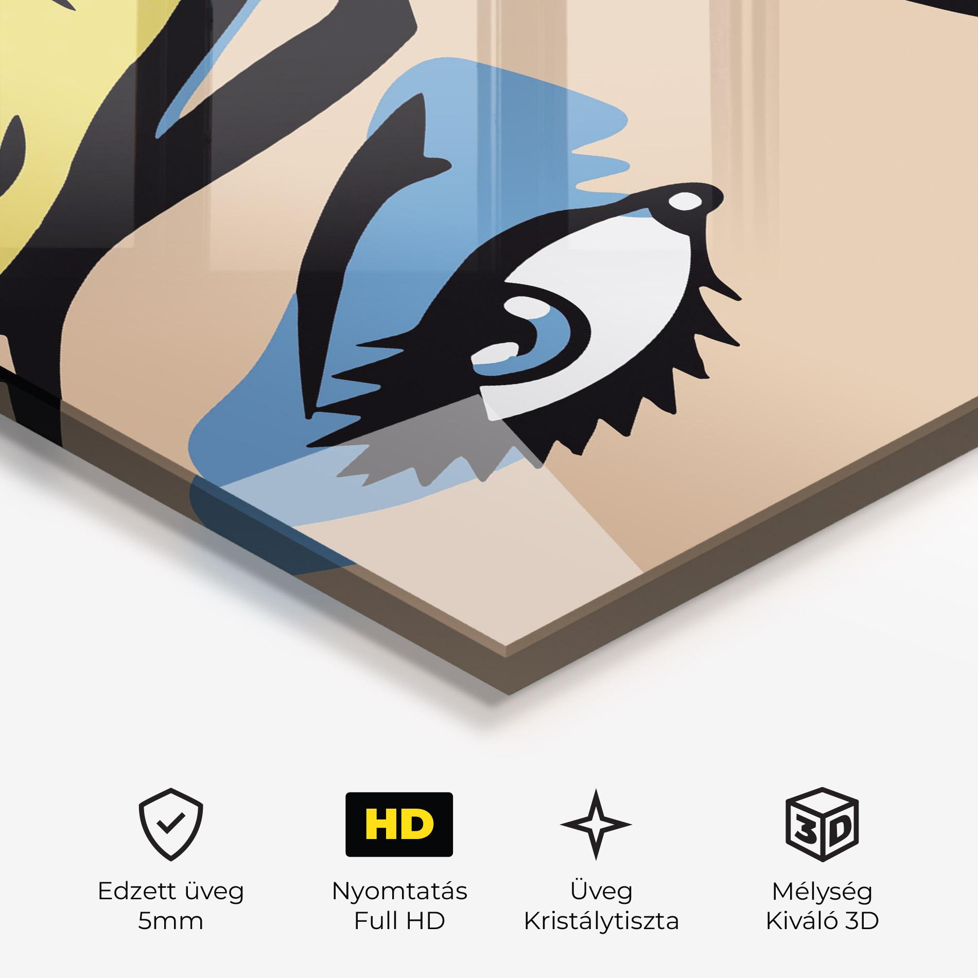 Üvegkép Pop Blue Makeup mockup 3