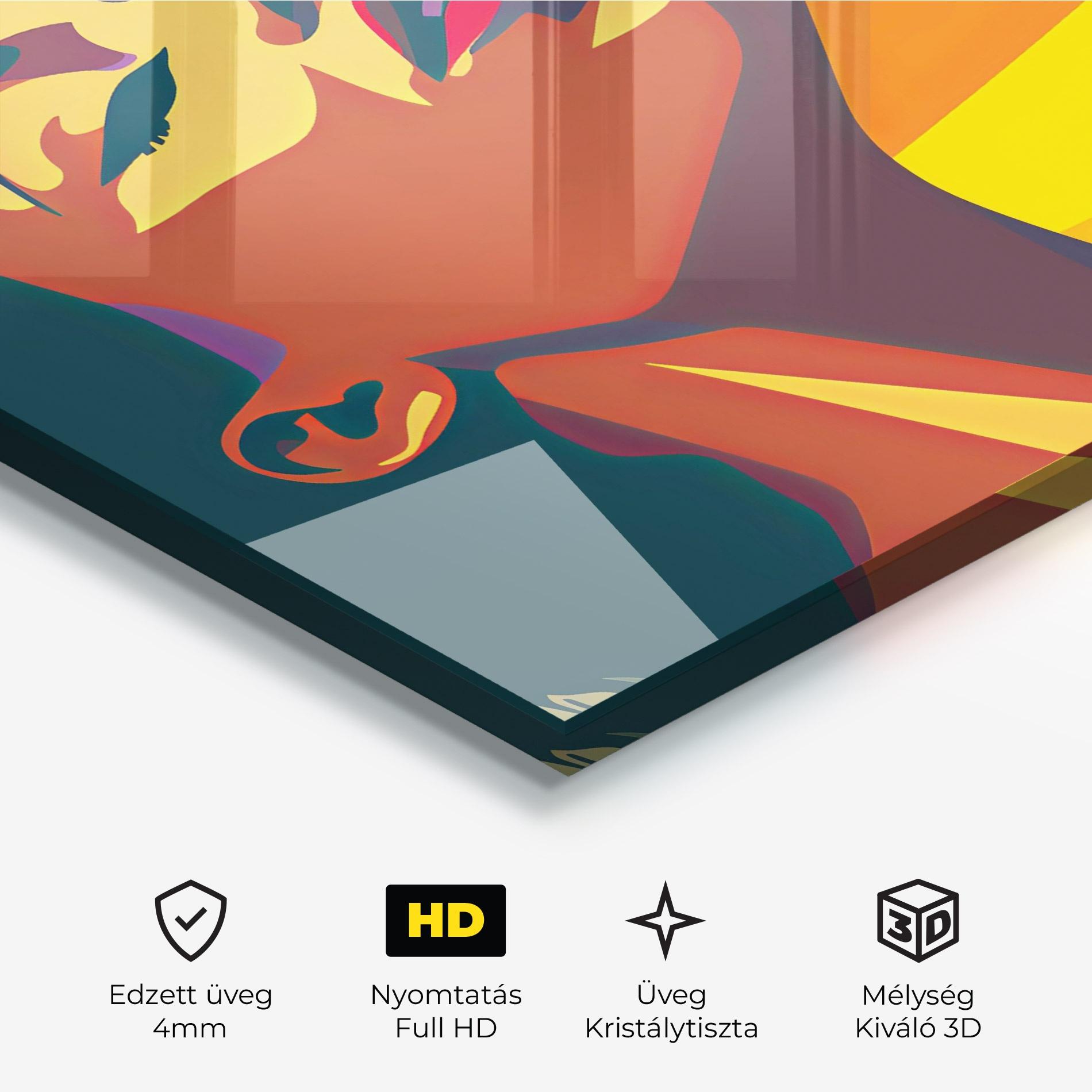 Üvegkép Pop Female Color mockup 3