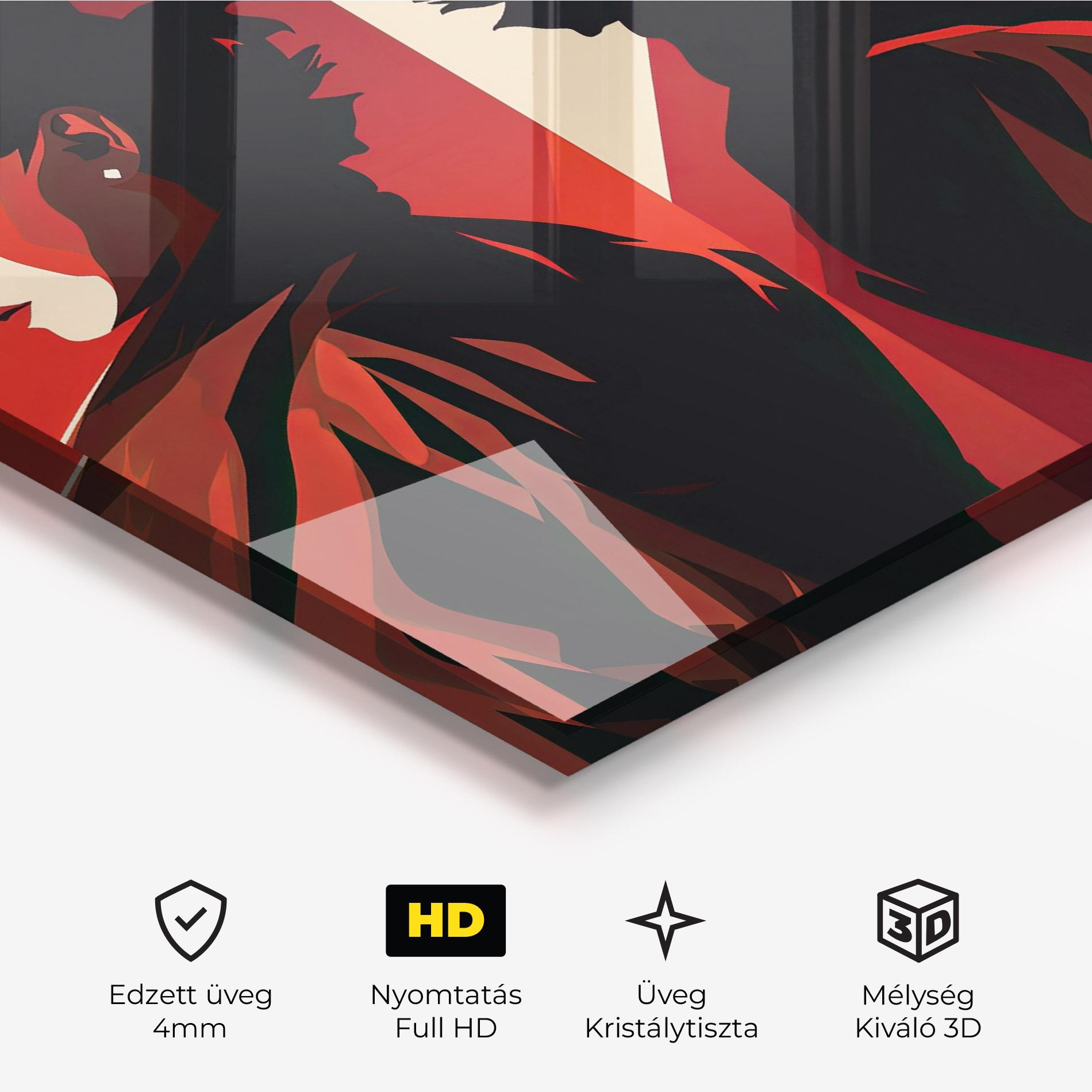 Üvegkép Pop Outfit Lady mockup 3