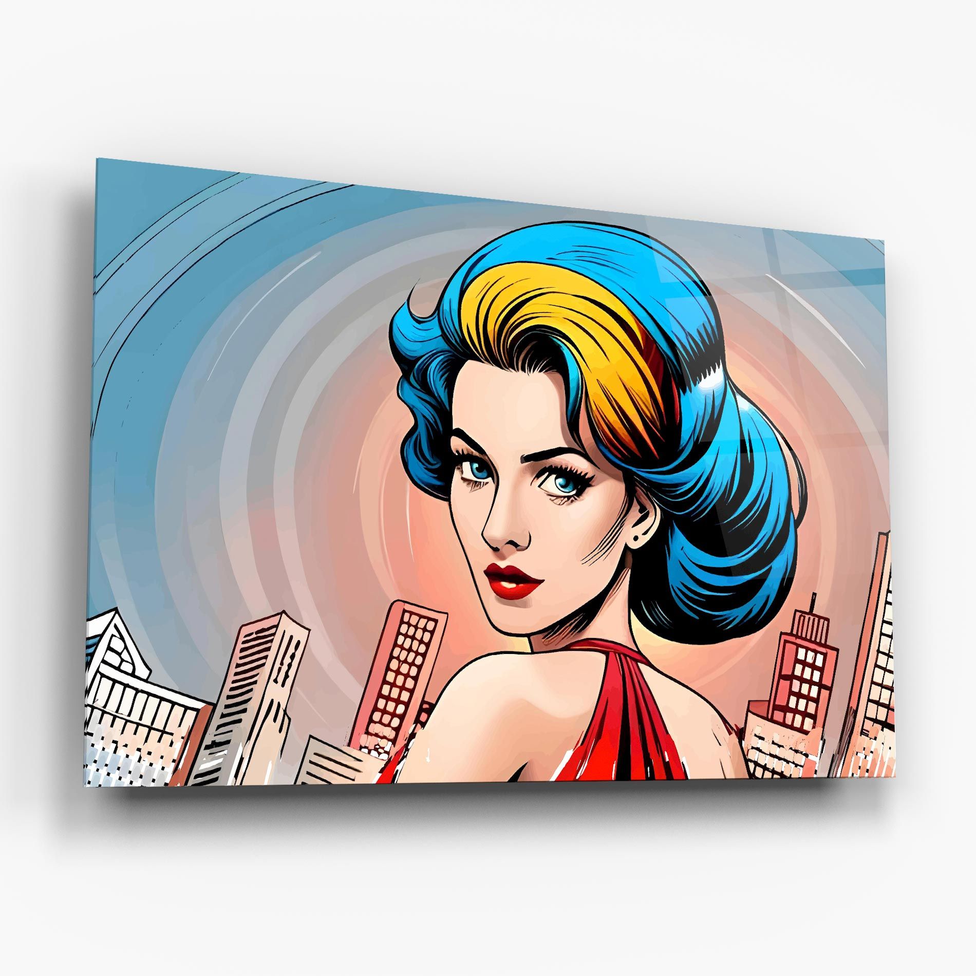 Blue Yellow Pop Hair mockup 6