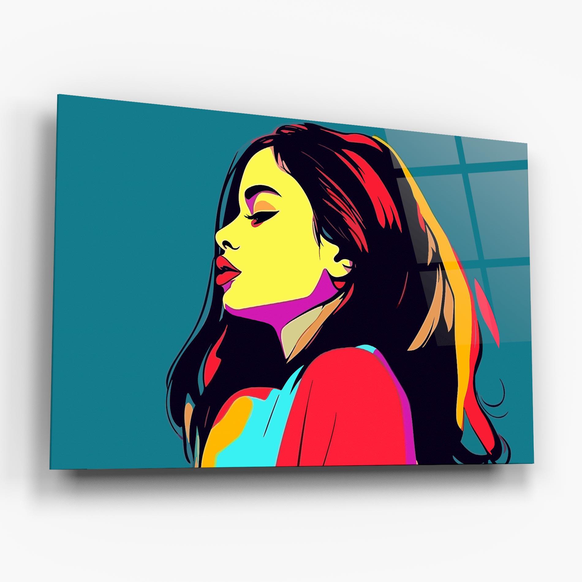 Üvegkép Pop Art Woman mockup 6