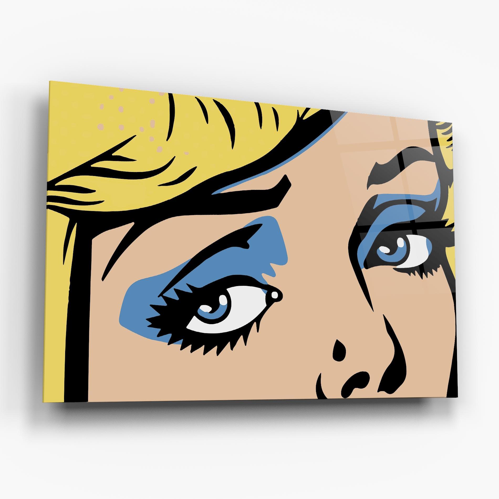 Üvegkép Pop Blue Makeup mockup 6