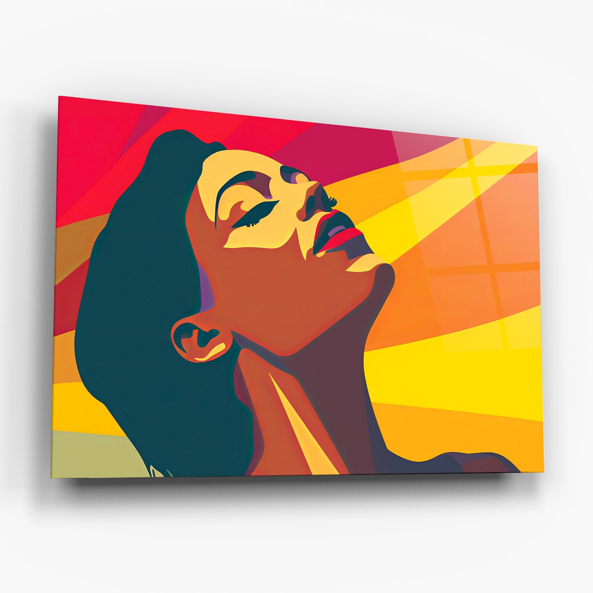 Üvegkép Pop Female Color mockup 6