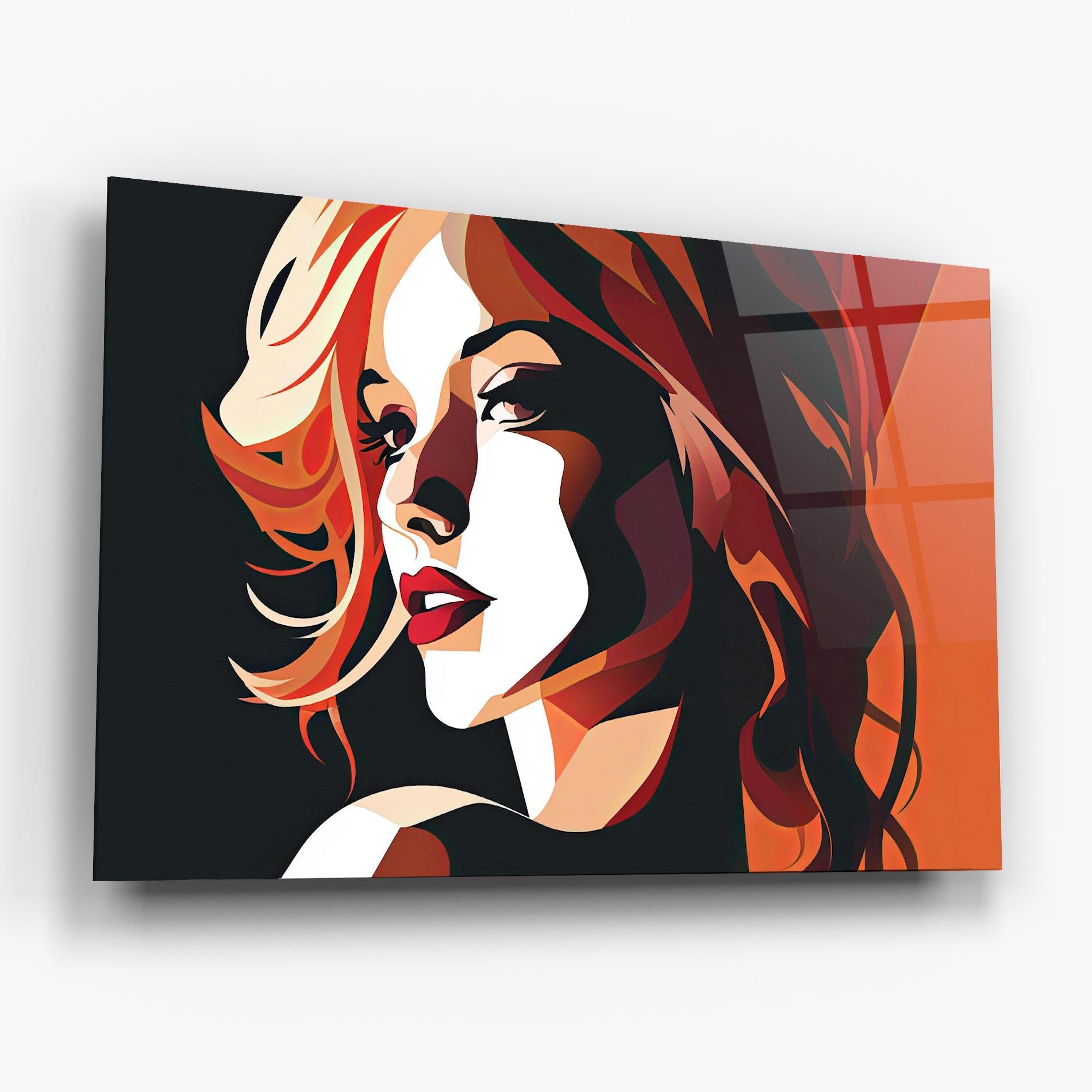 Üvegkép Pop Lady Art mockup 6