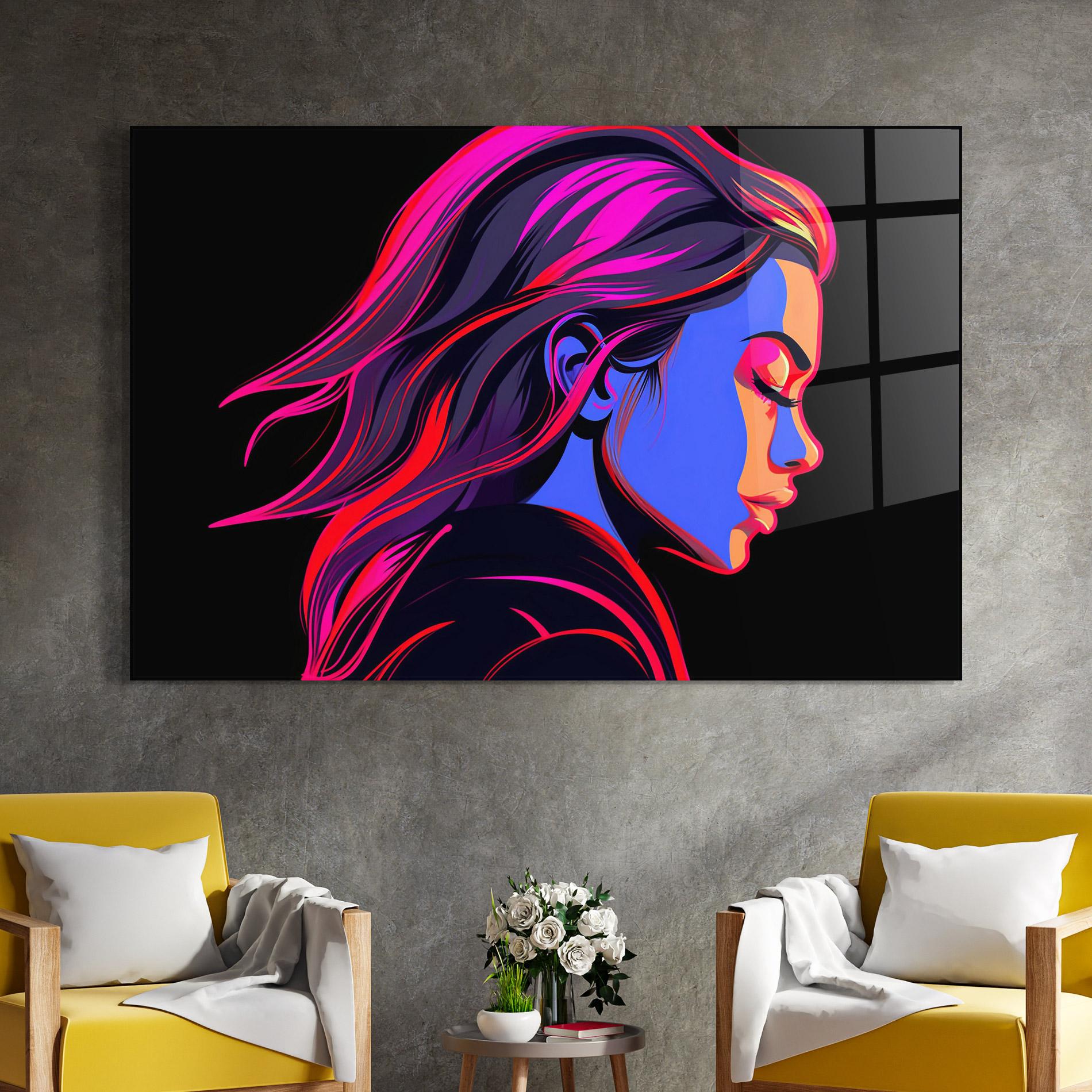 Üvegkép Blue Cream Pop Art mockup 4