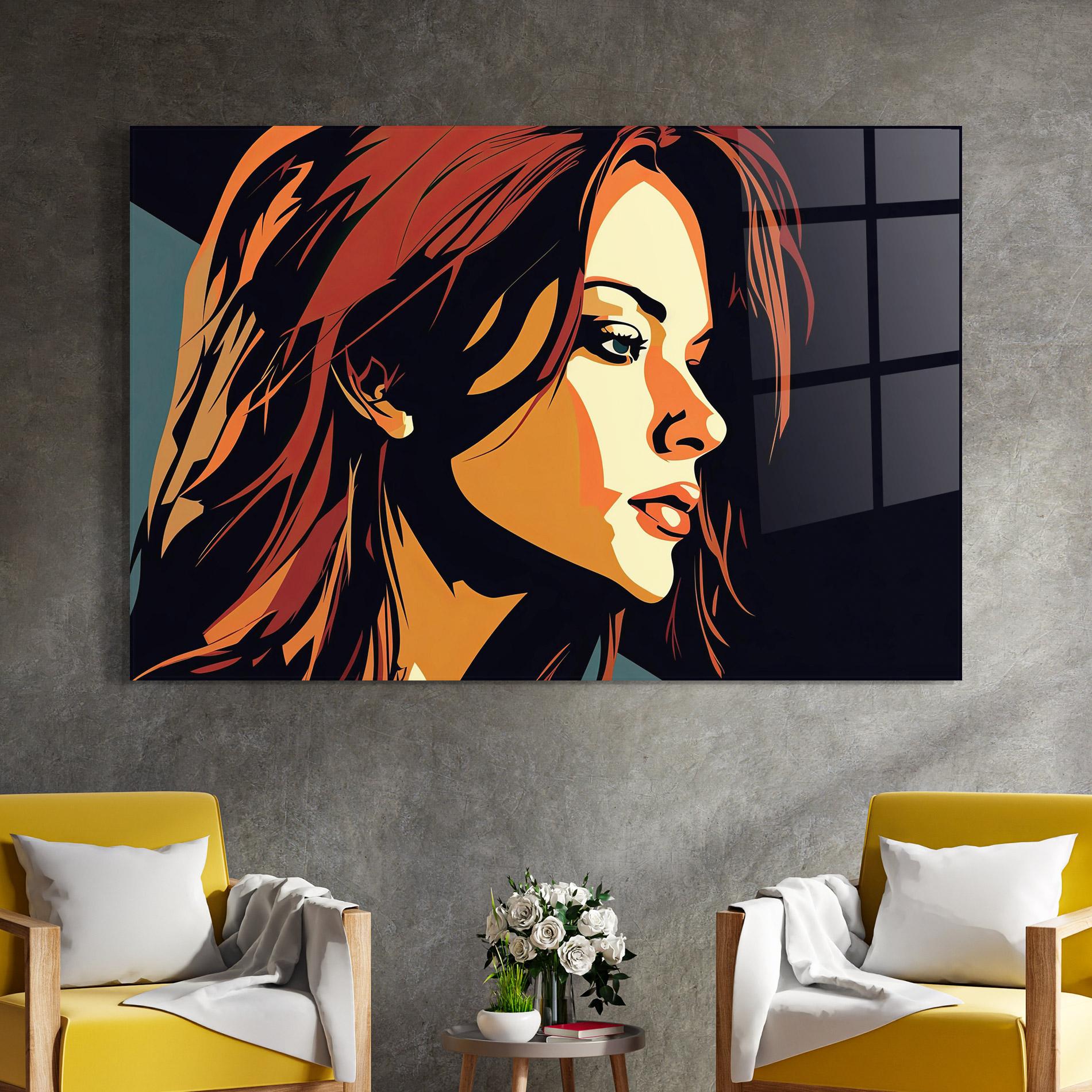 Üvegkép Brown Pop Hair mockup 4