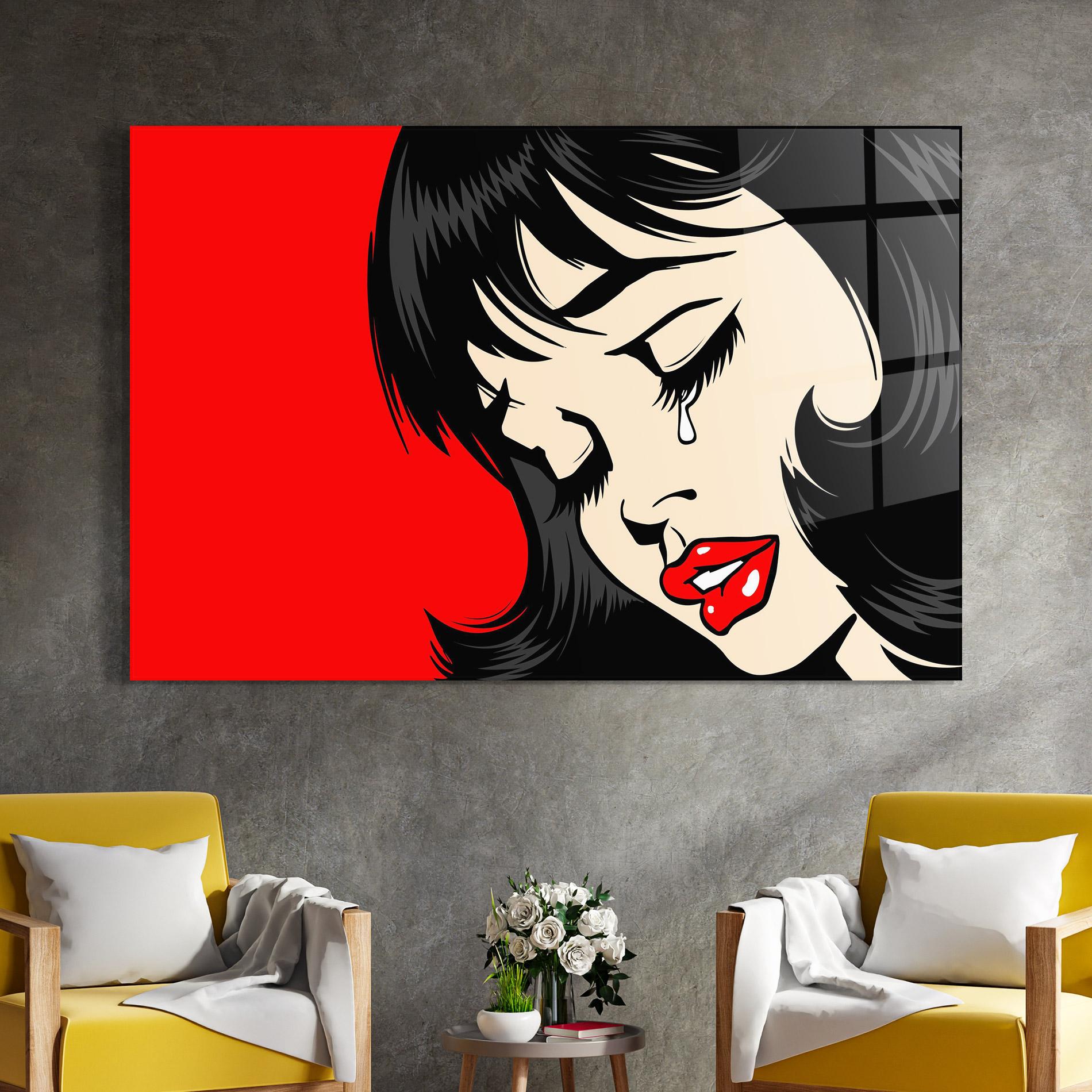 Üvegkép Pop Crying mockup 4