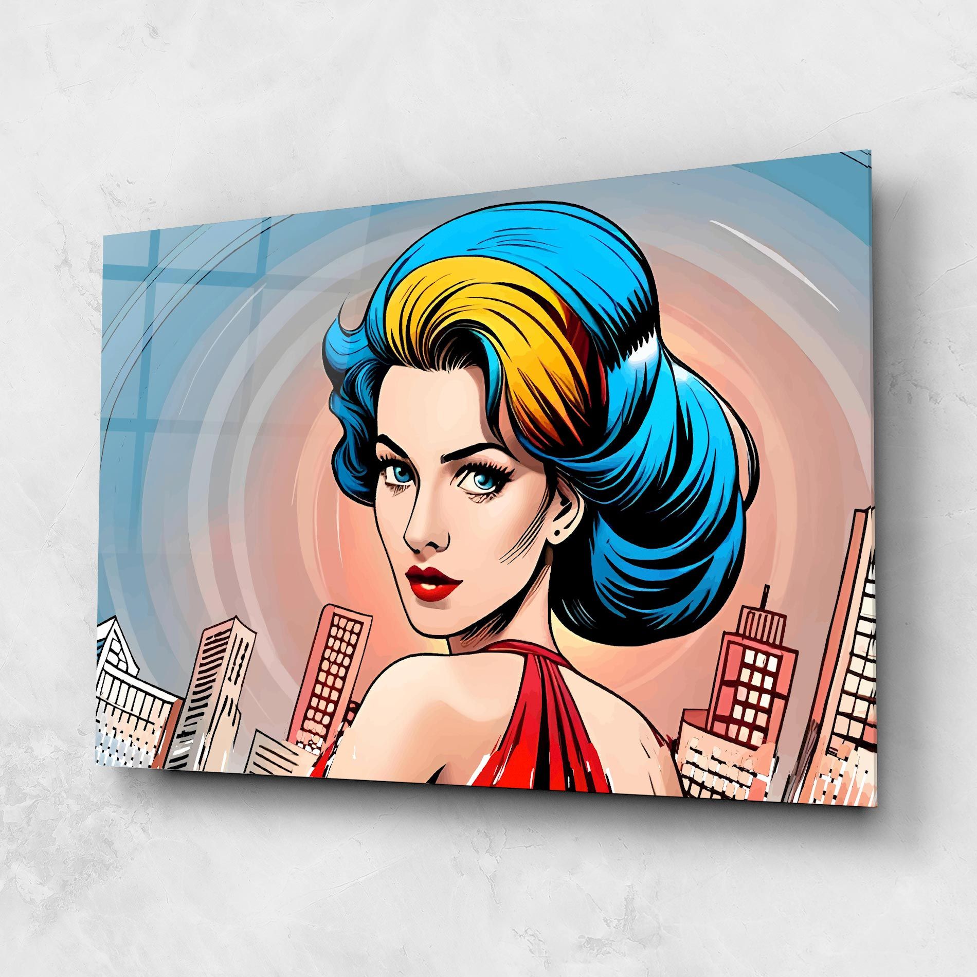 Blue Yellow Pop Hair mockup 1