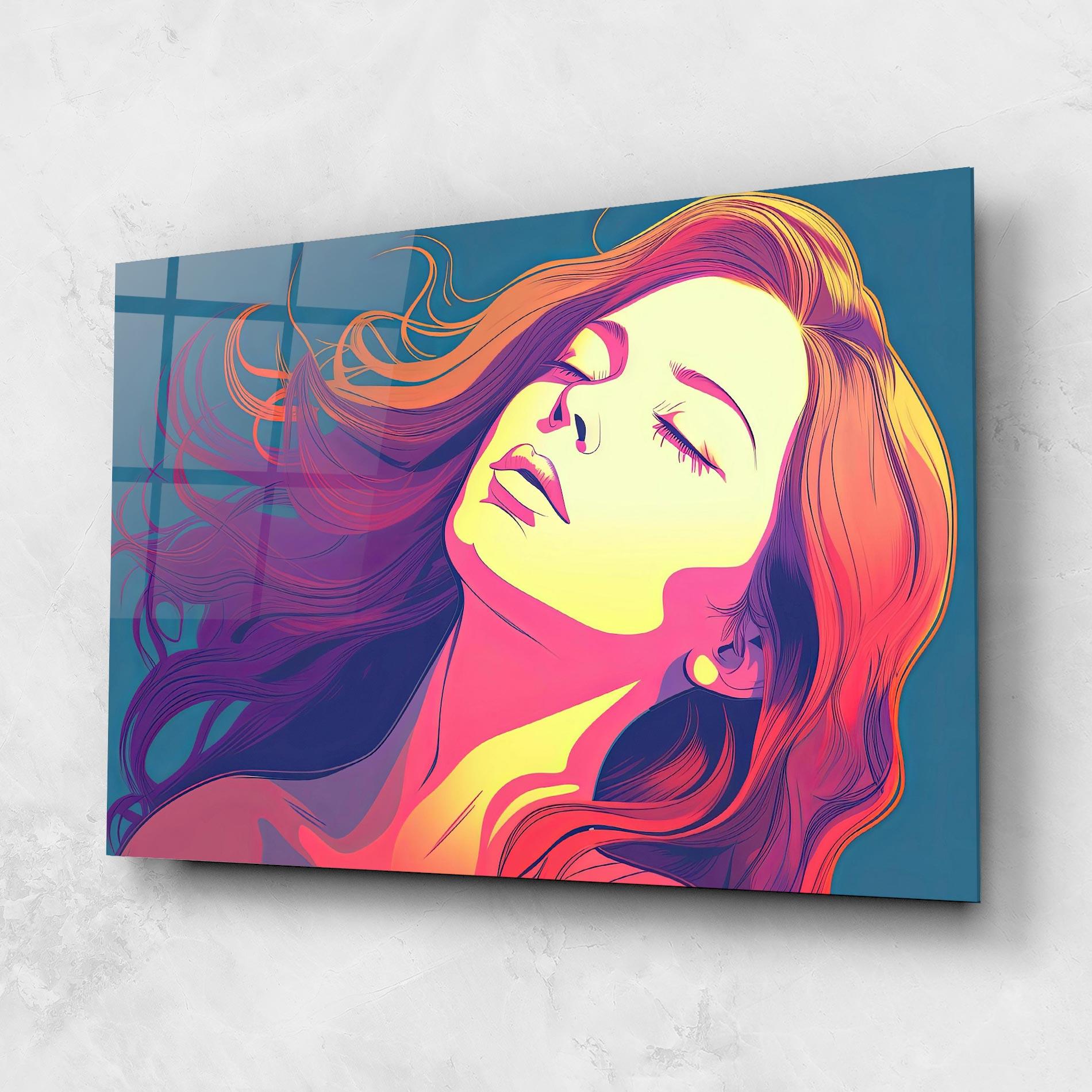 Üvegkép Long Pop Hair mockup 1