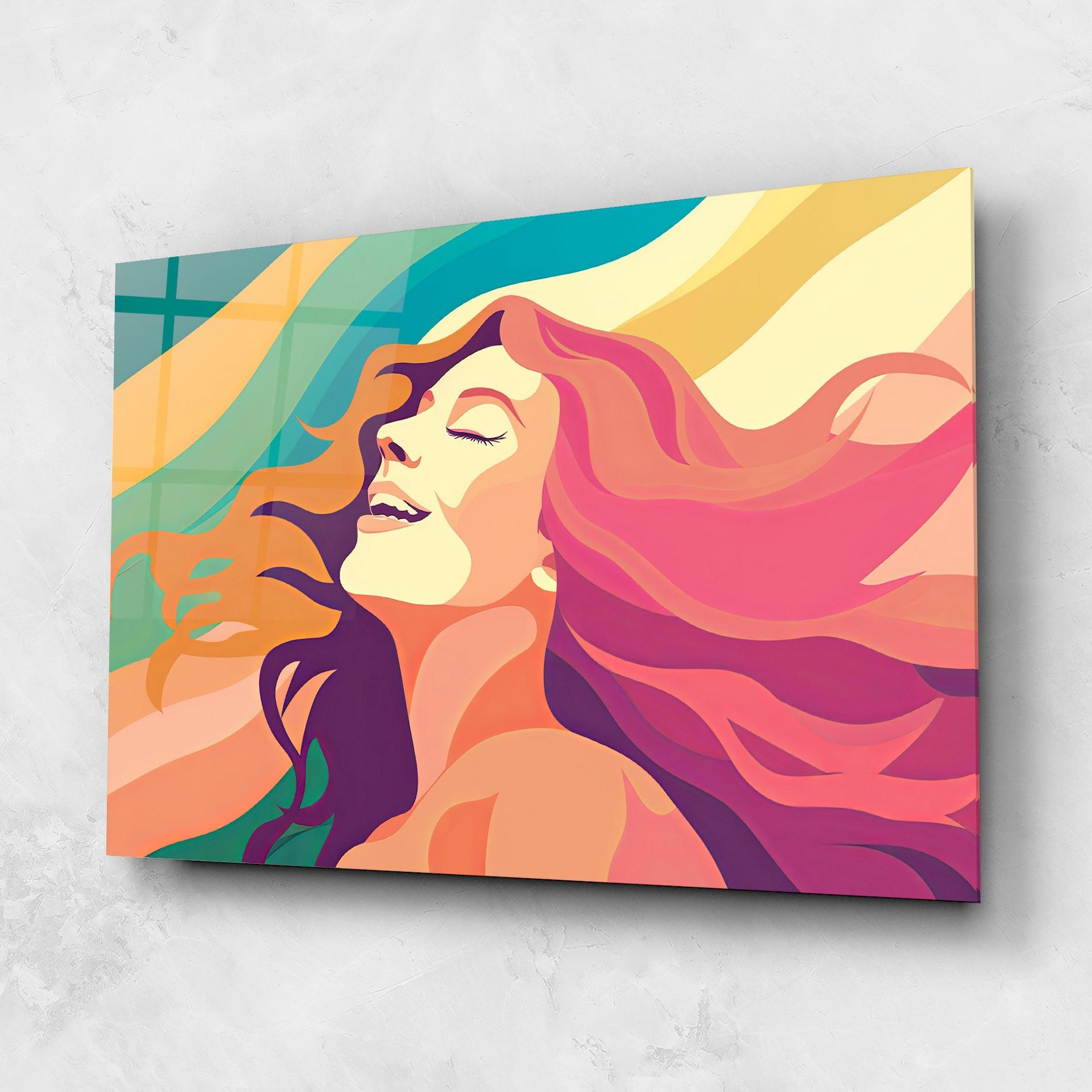 Üvegkép Pink Pop Hair mockup 1