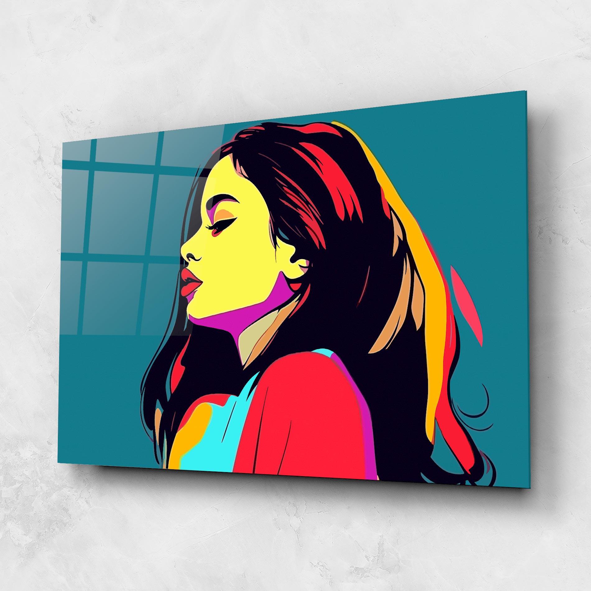 Üvegkép Pop Art Woman mockup 1