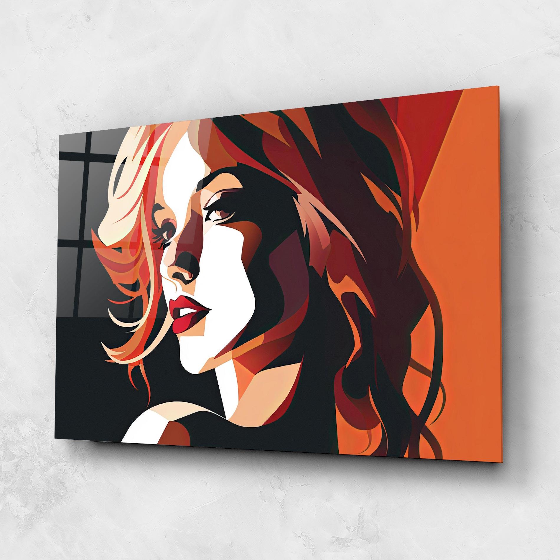 Üvegkép Pop Lady Art mockup 1