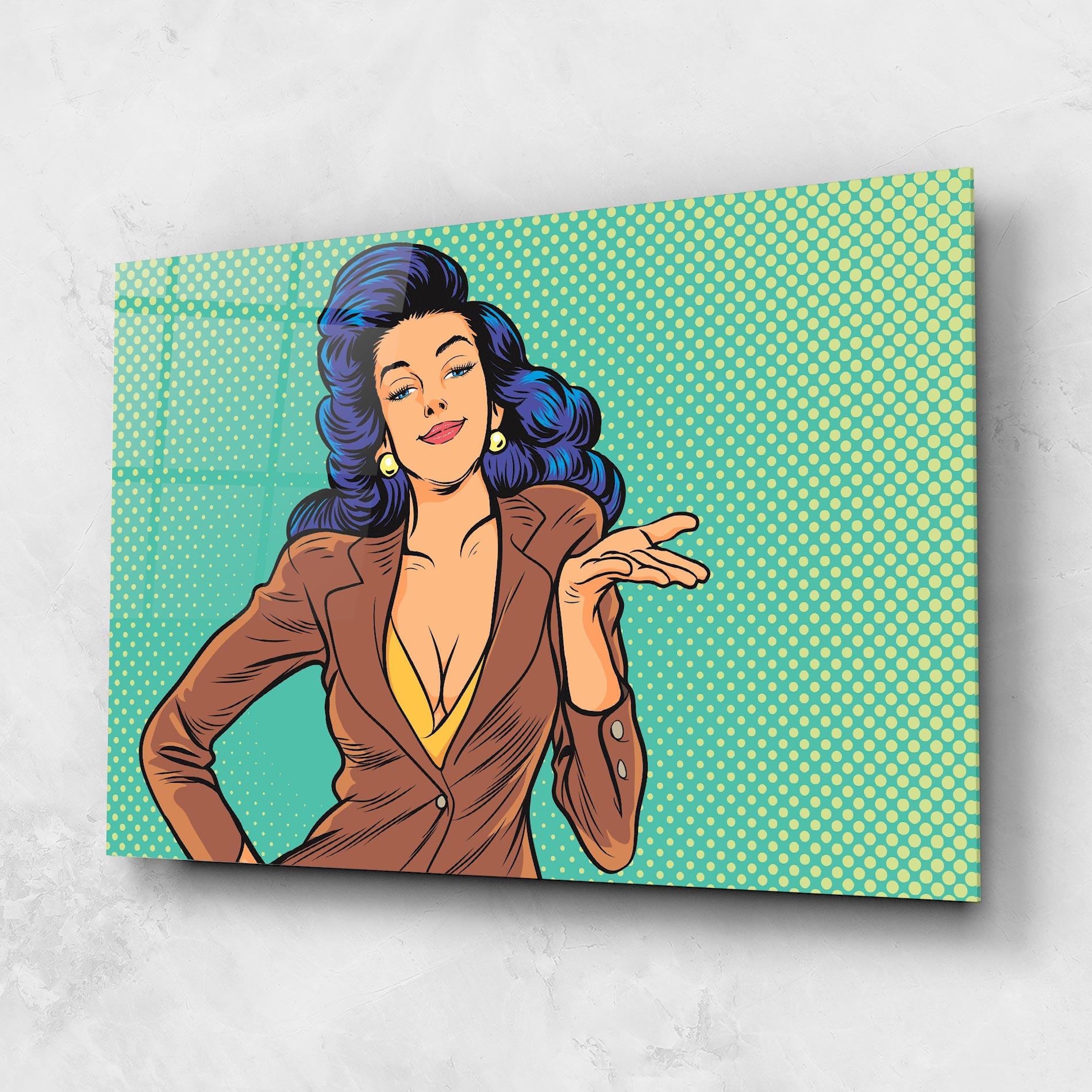 Üvegkép Pop Woman mockup 1