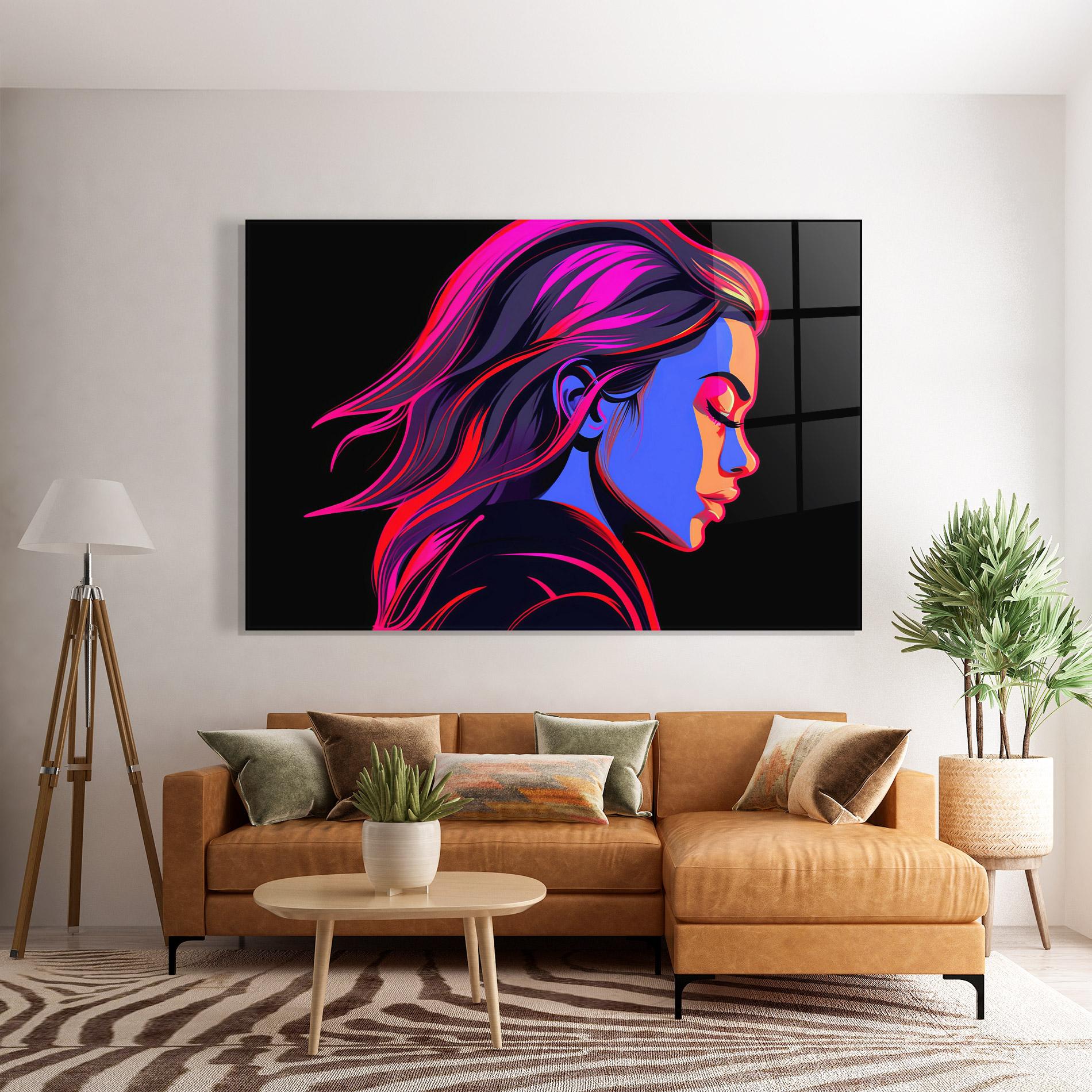 Üvegkép Blue Cream Pop Art mockup 7