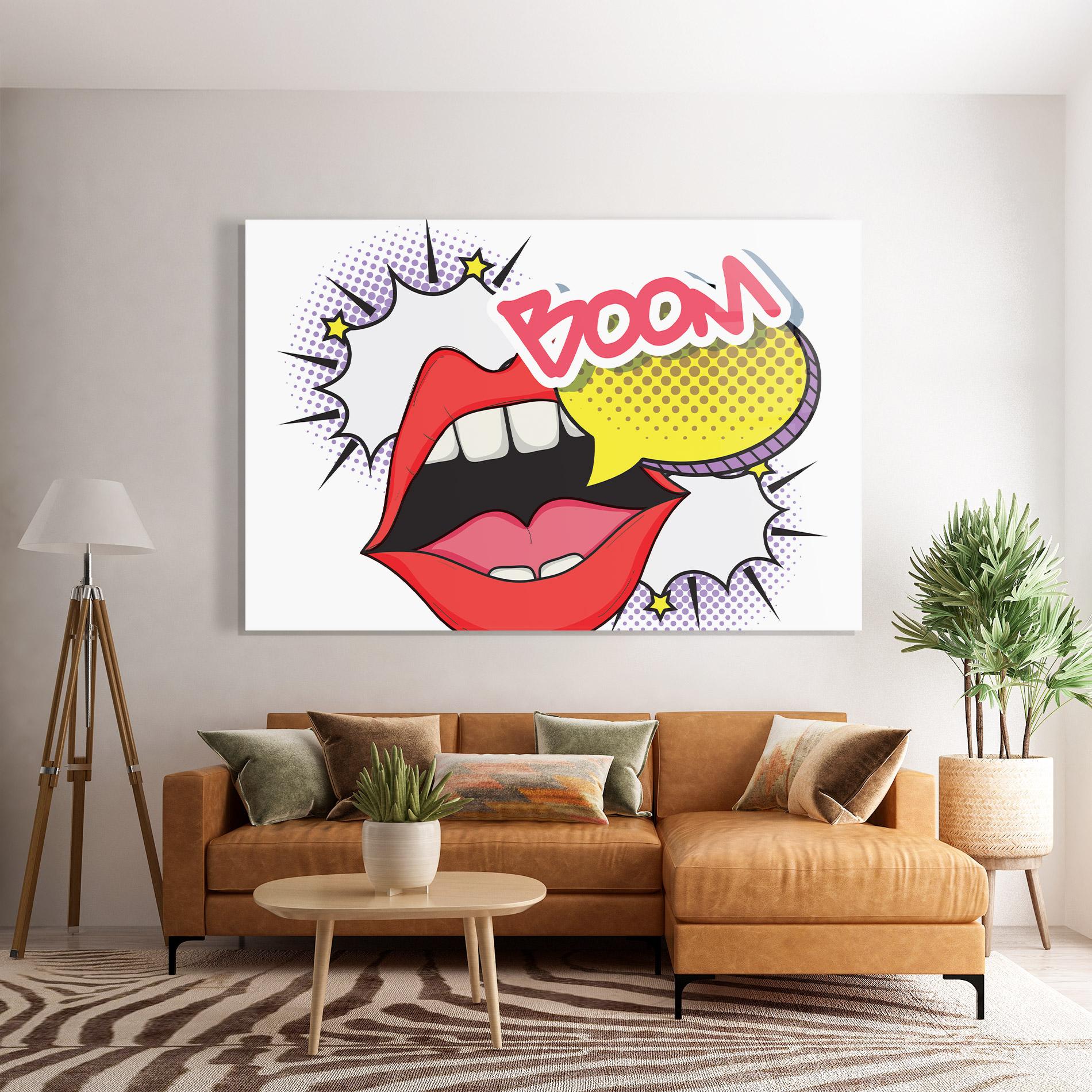 Üvegkép Boom Pop Art mockup 7
