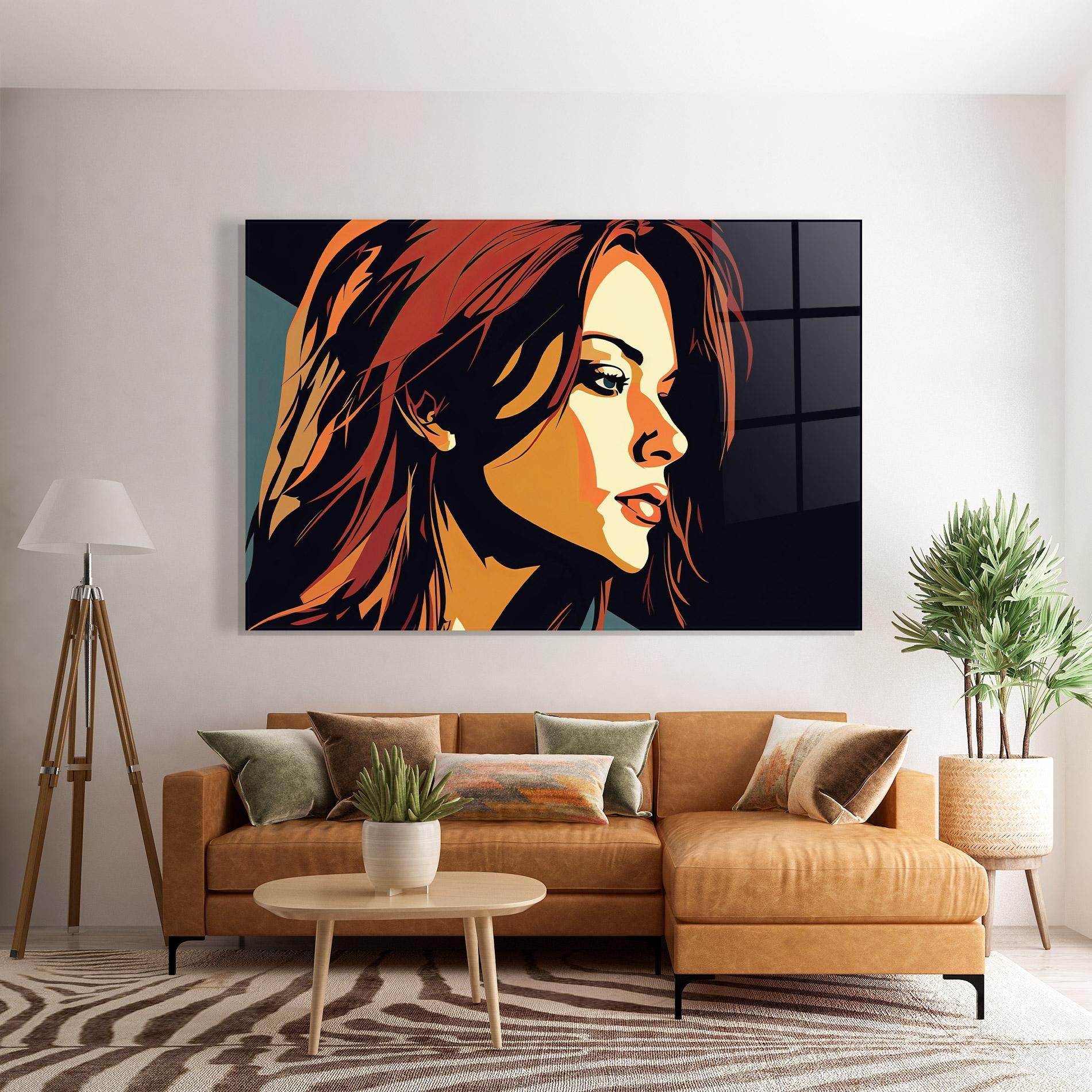 Üvegkép Brown Pop Hair mockup 7