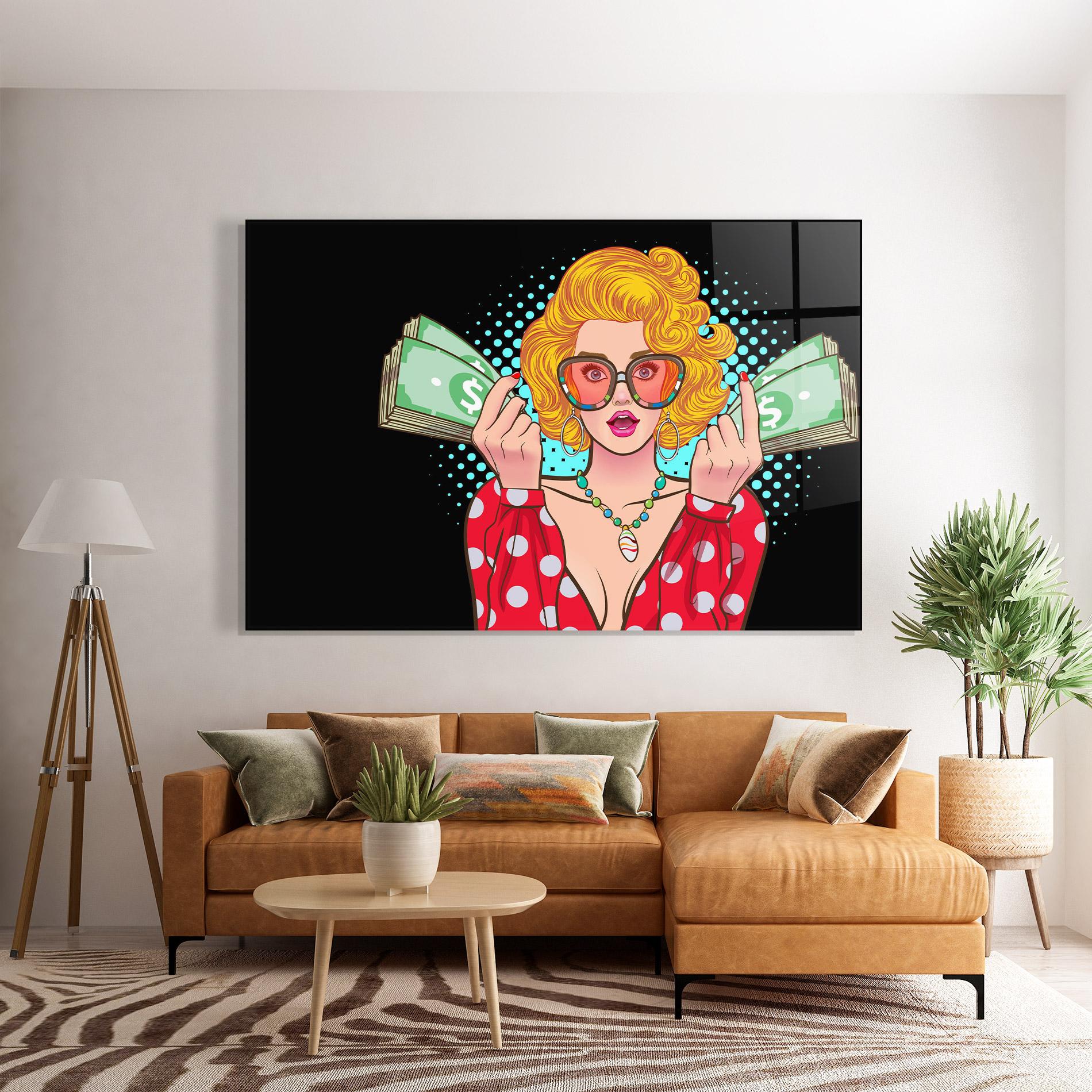 Üvegkép Glasses Look Money mockup 7