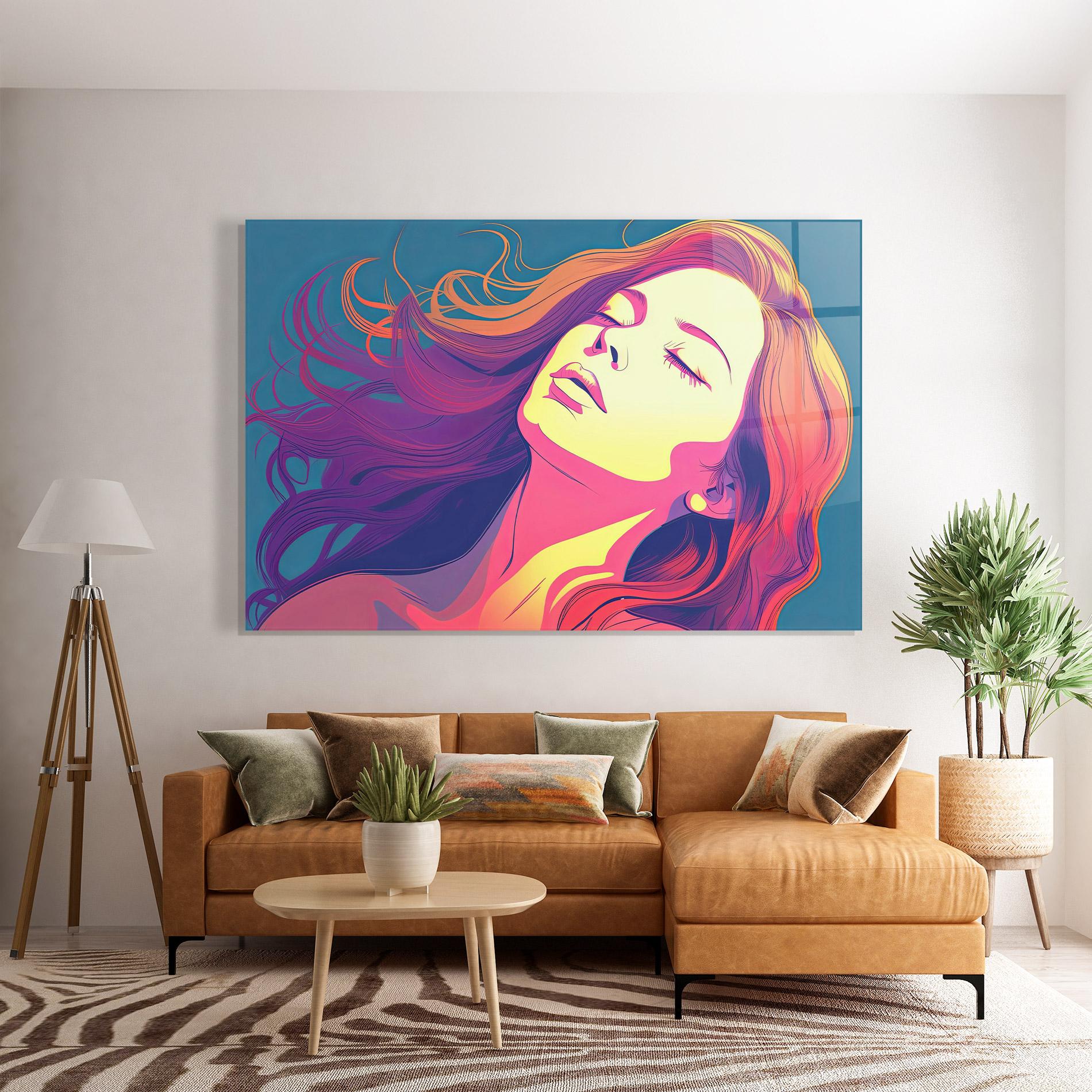 Üvegkép Long Pop Hair mockup 7