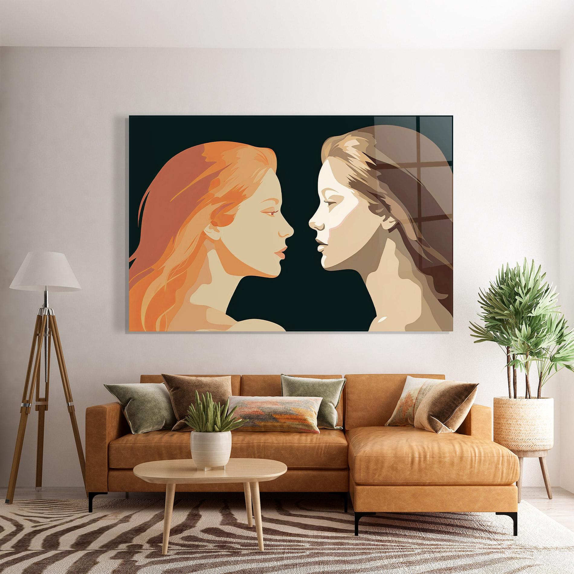 Üvegkép Orange Pop Girl mockup 7