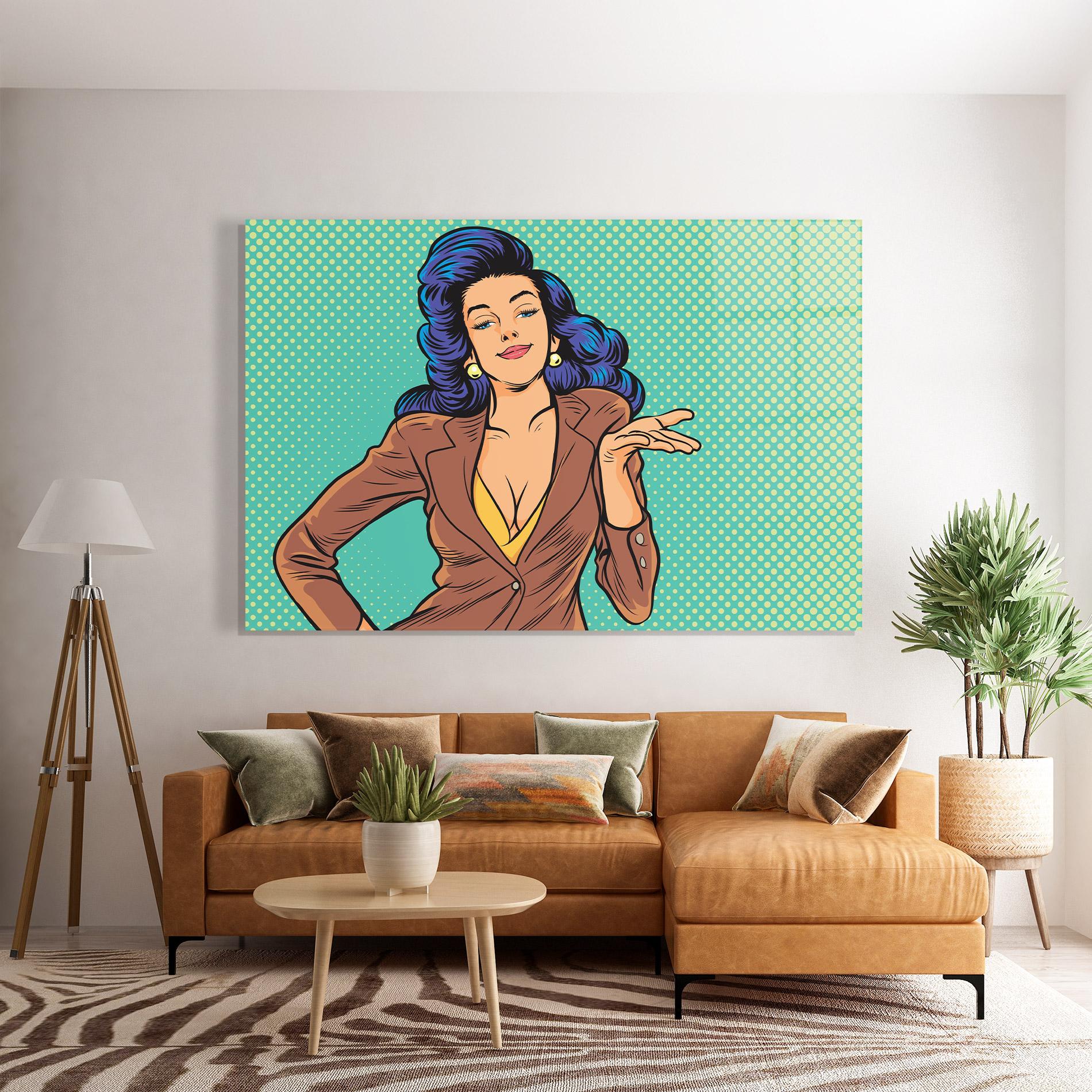Üvegkép Pop Woman mockup 7