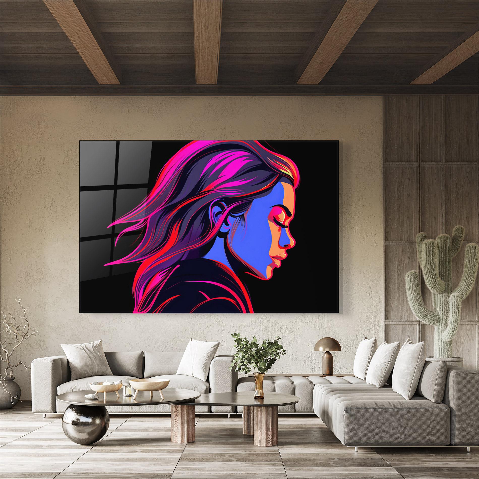 Üvegkép Blue Cream Pop Art mockup 8