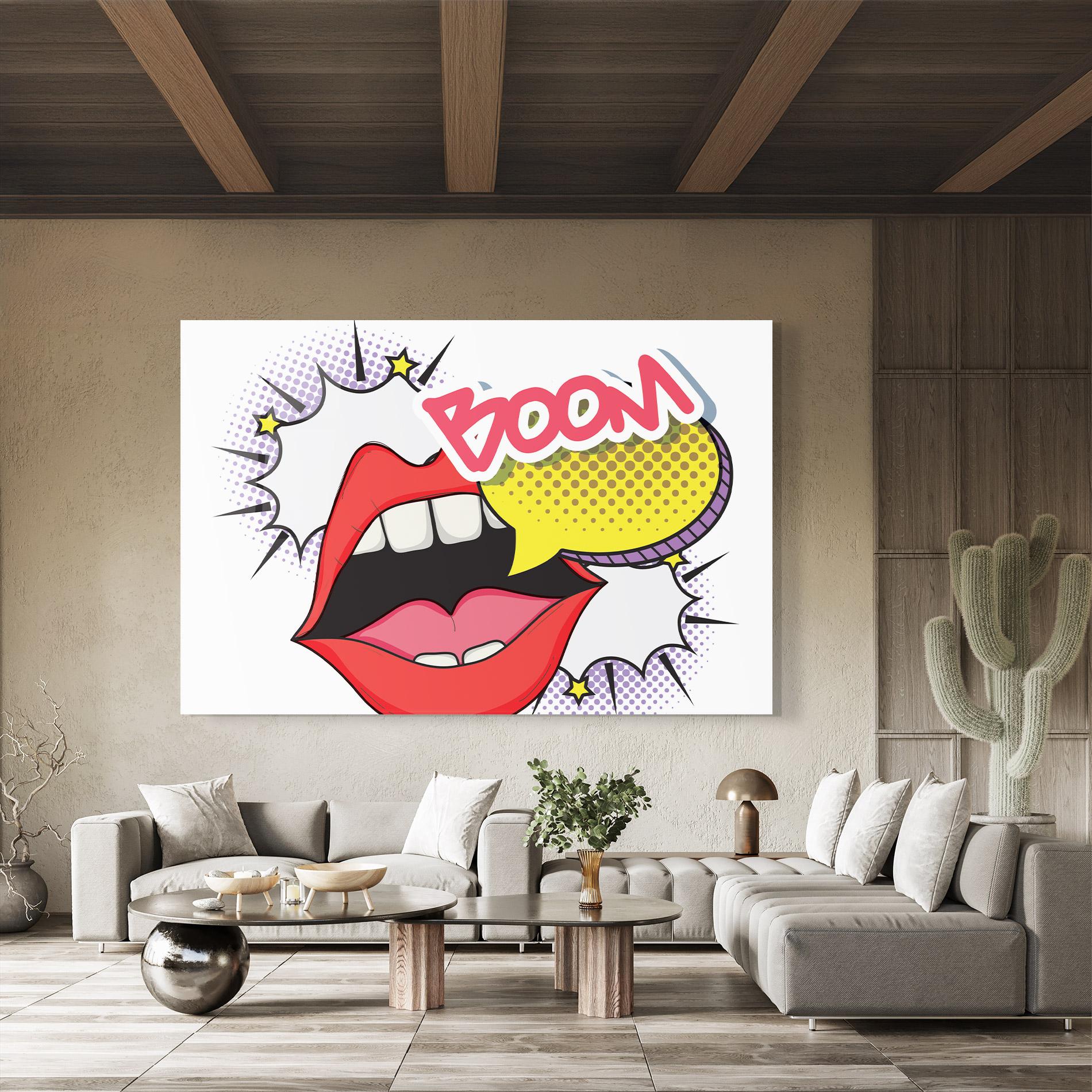 Üvegkép Boom Pop Art mockup 8