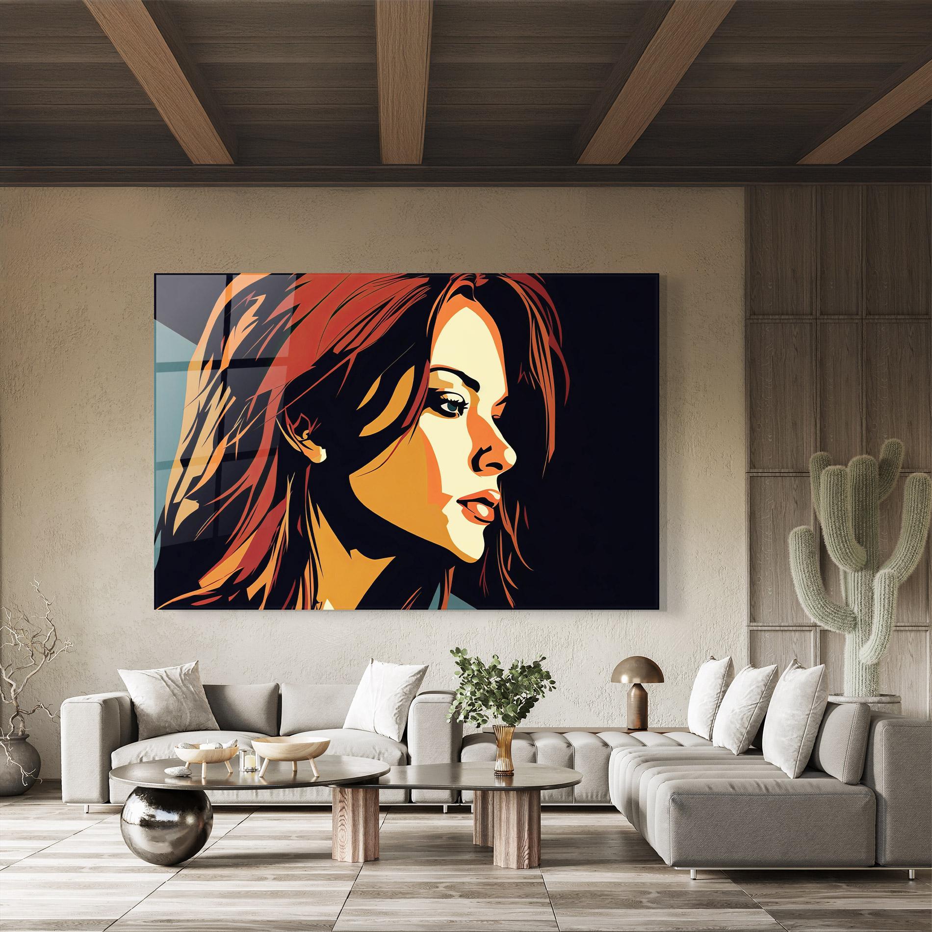 Üvegkép Brown Pop Hair mockup 8