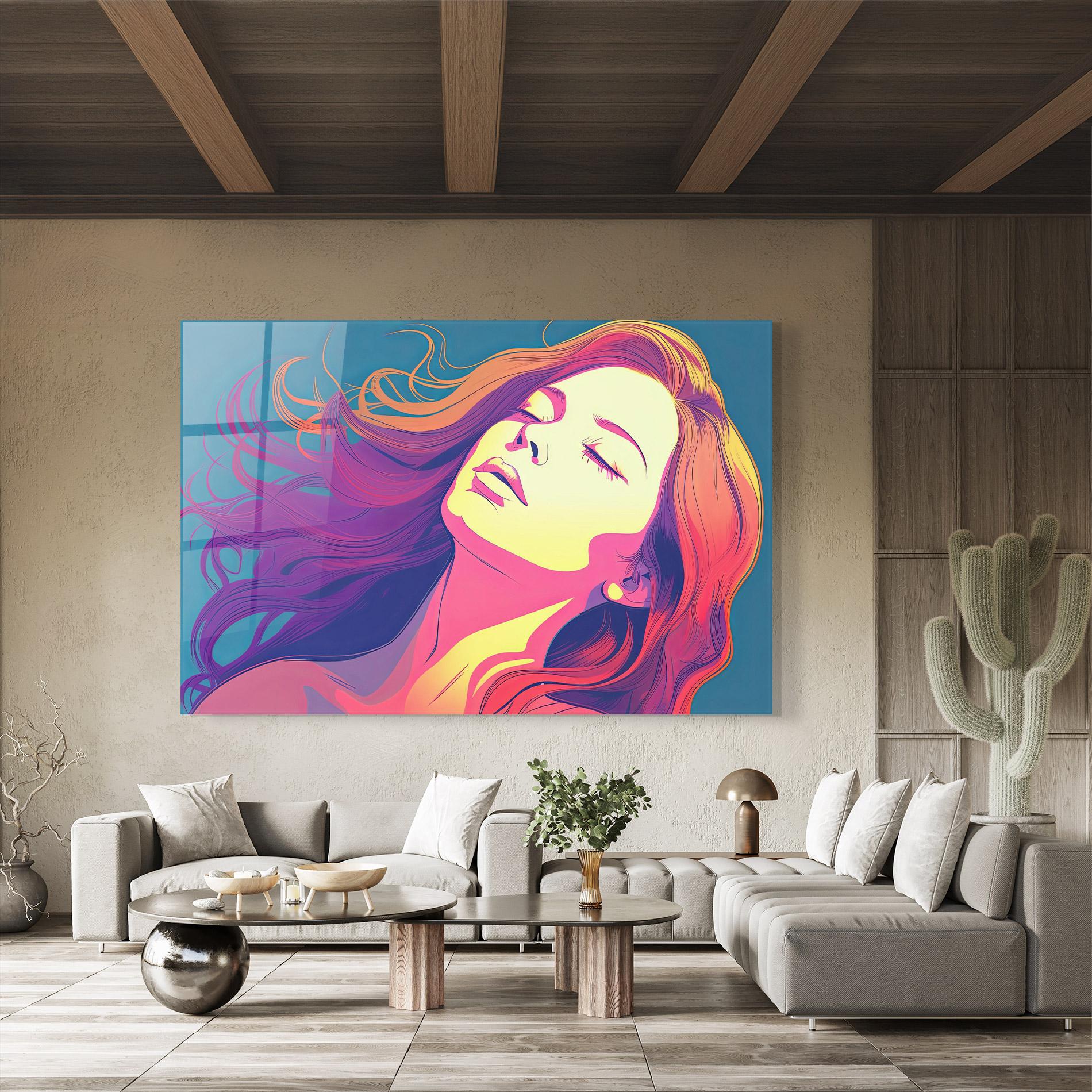 Üvegkép Long Pop Hair mockup 8