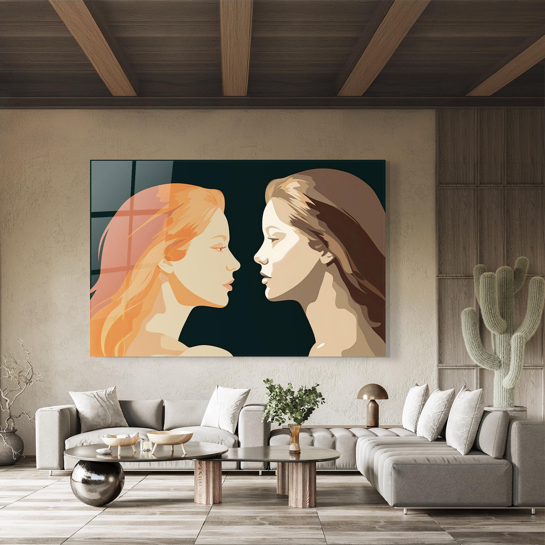 Üvegkép Orange Pop Girl mockup 8