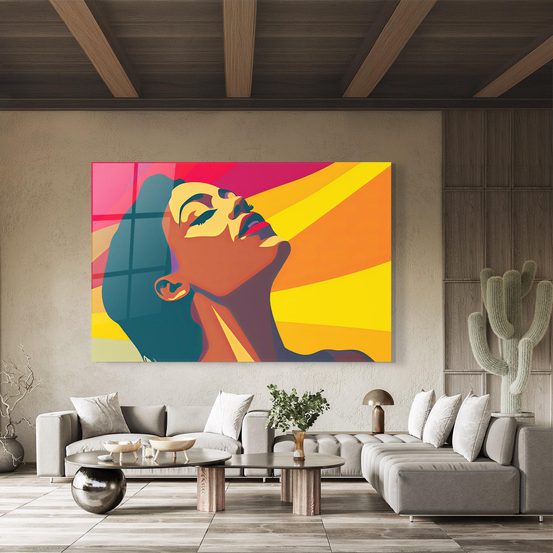 Üvegkép Pop Female Color mockup 8