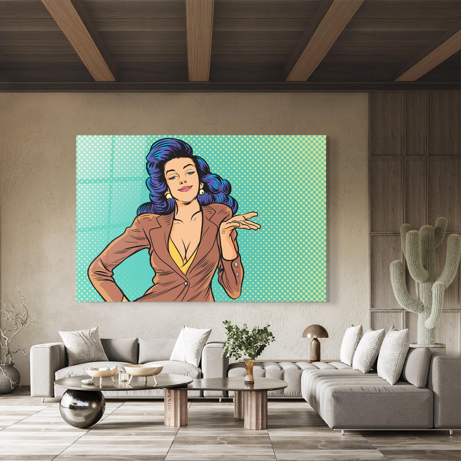 Üvegkép Pop Woman mockup 8