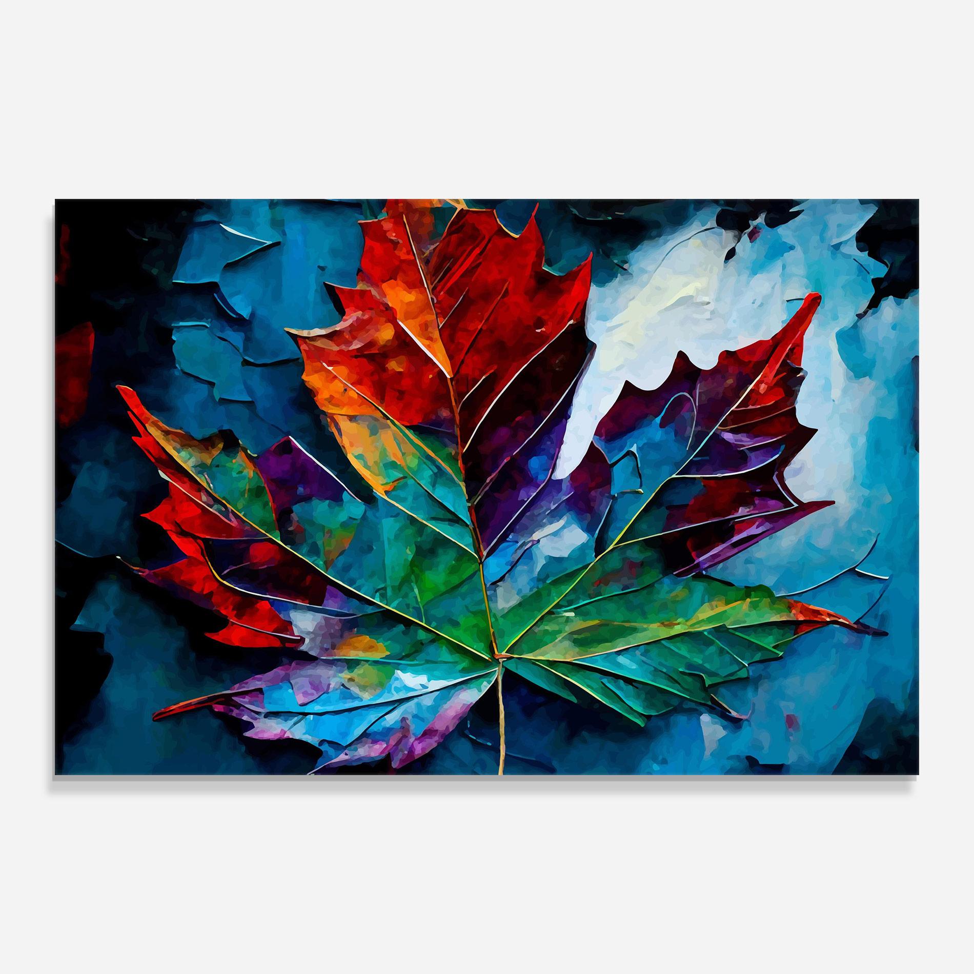 Üvegkép Colorful Leaf Mix mockup 0