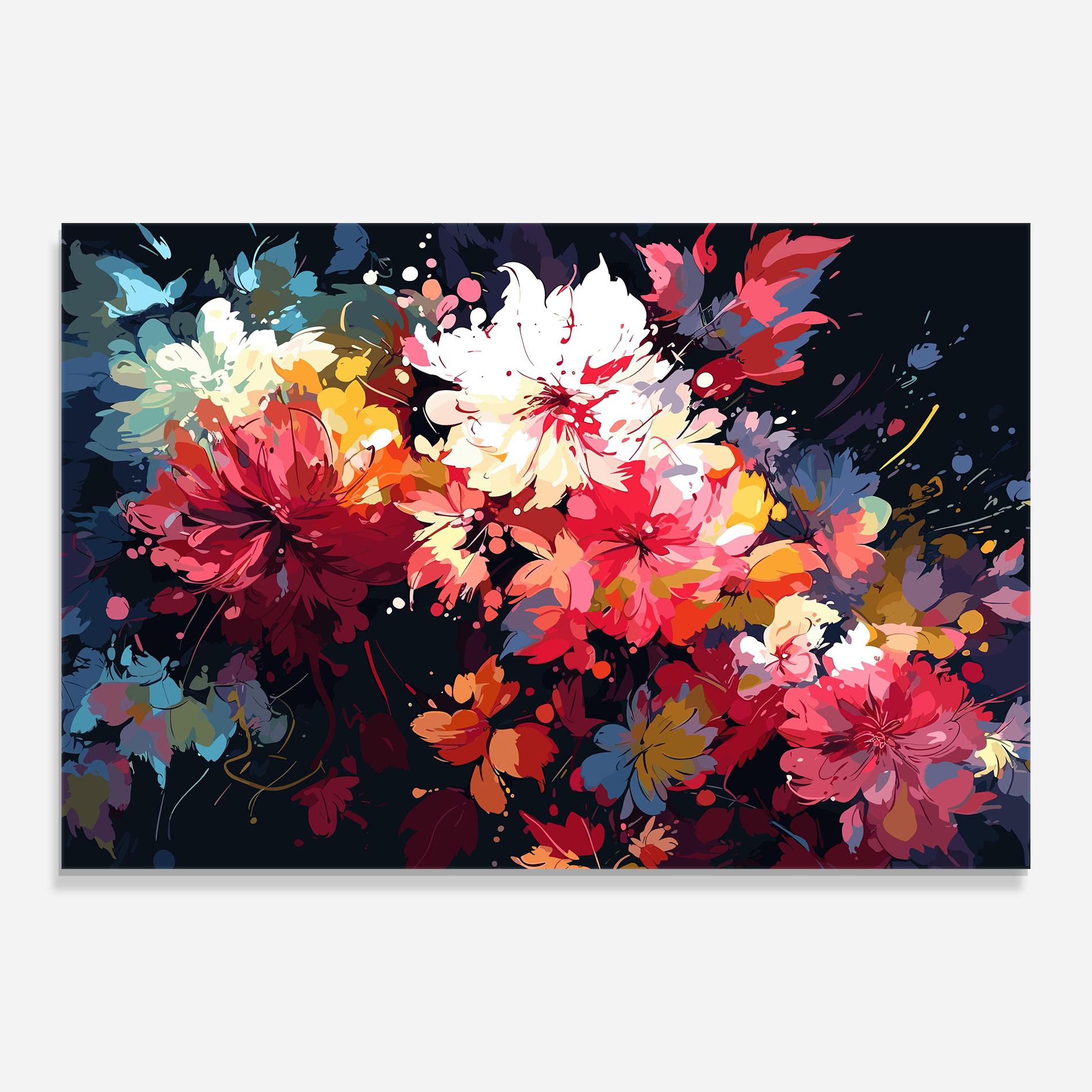 Üvegkép Flower Art Texture mockup 0