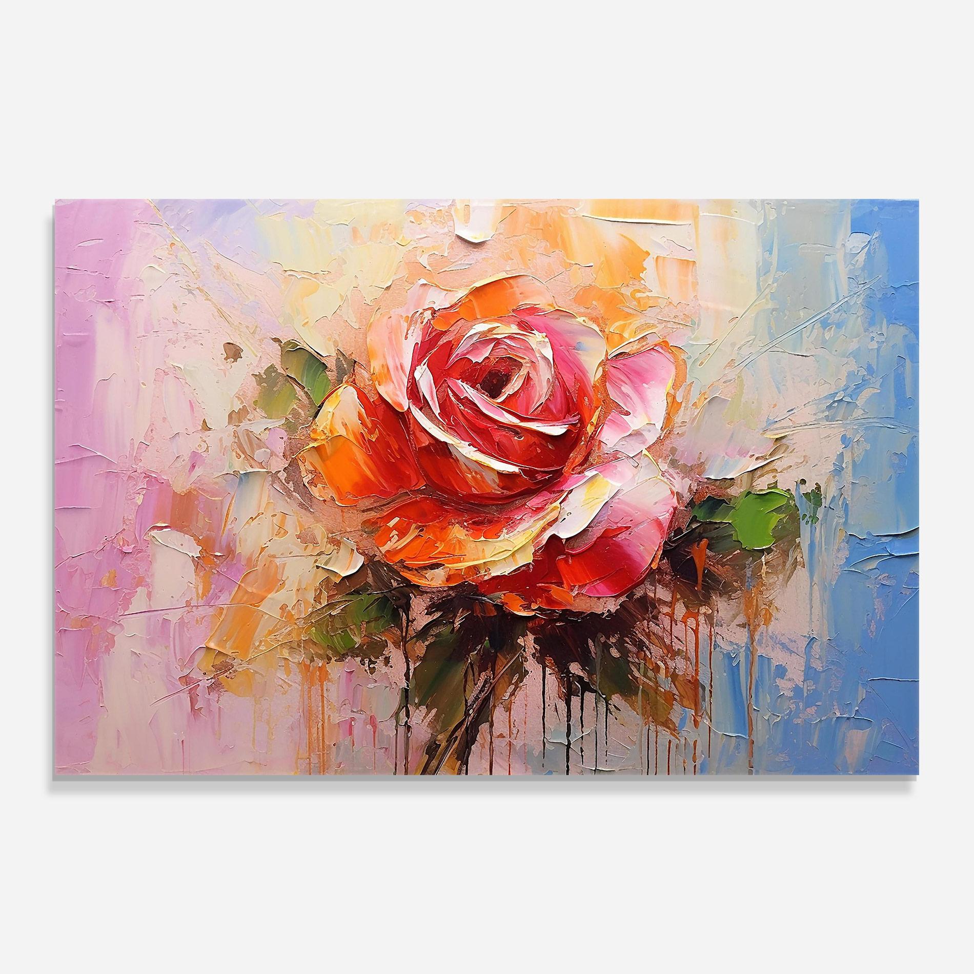 Üvegkép Red Pink Orange Art mockup 0