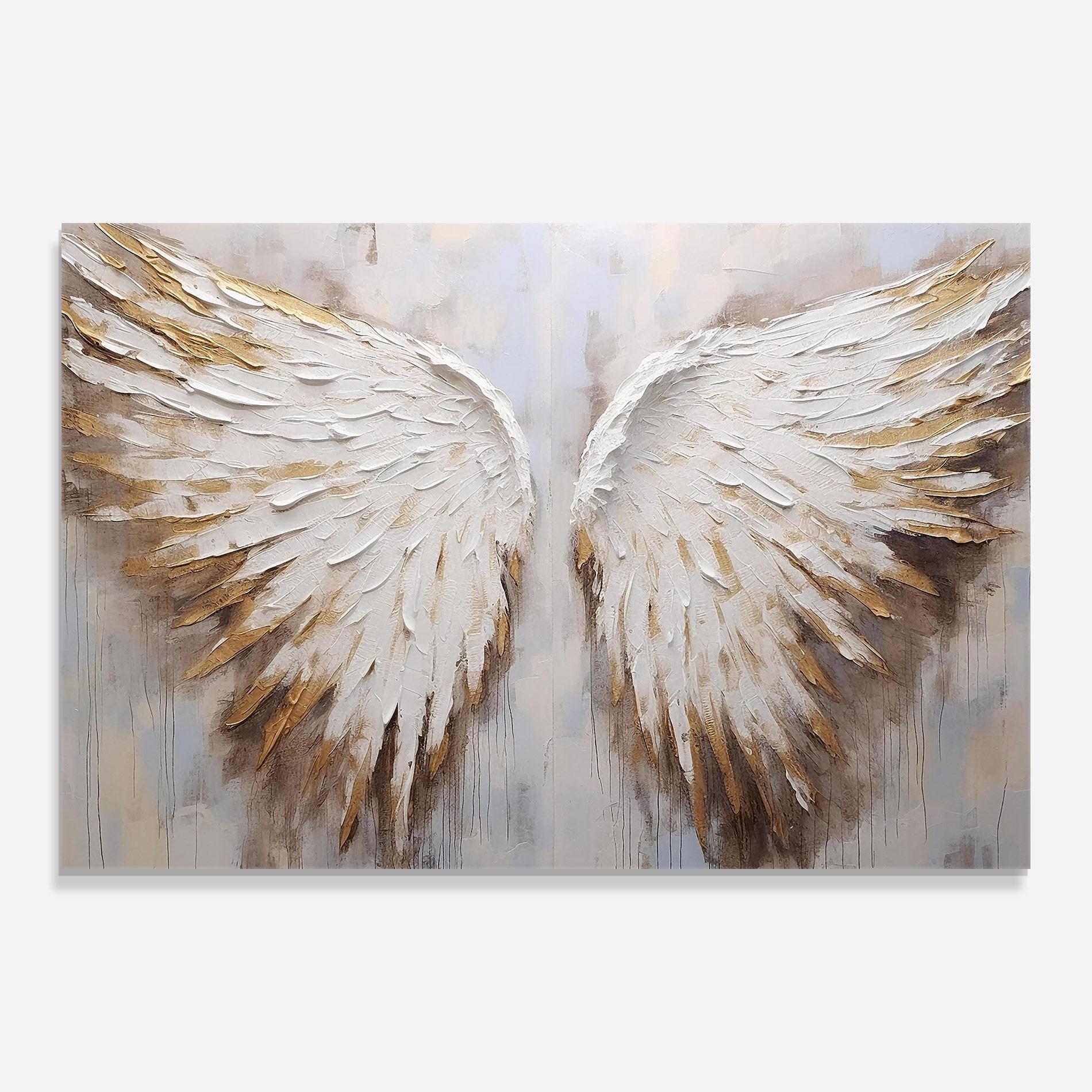 Üvegkép White Angel Wings mockup 0