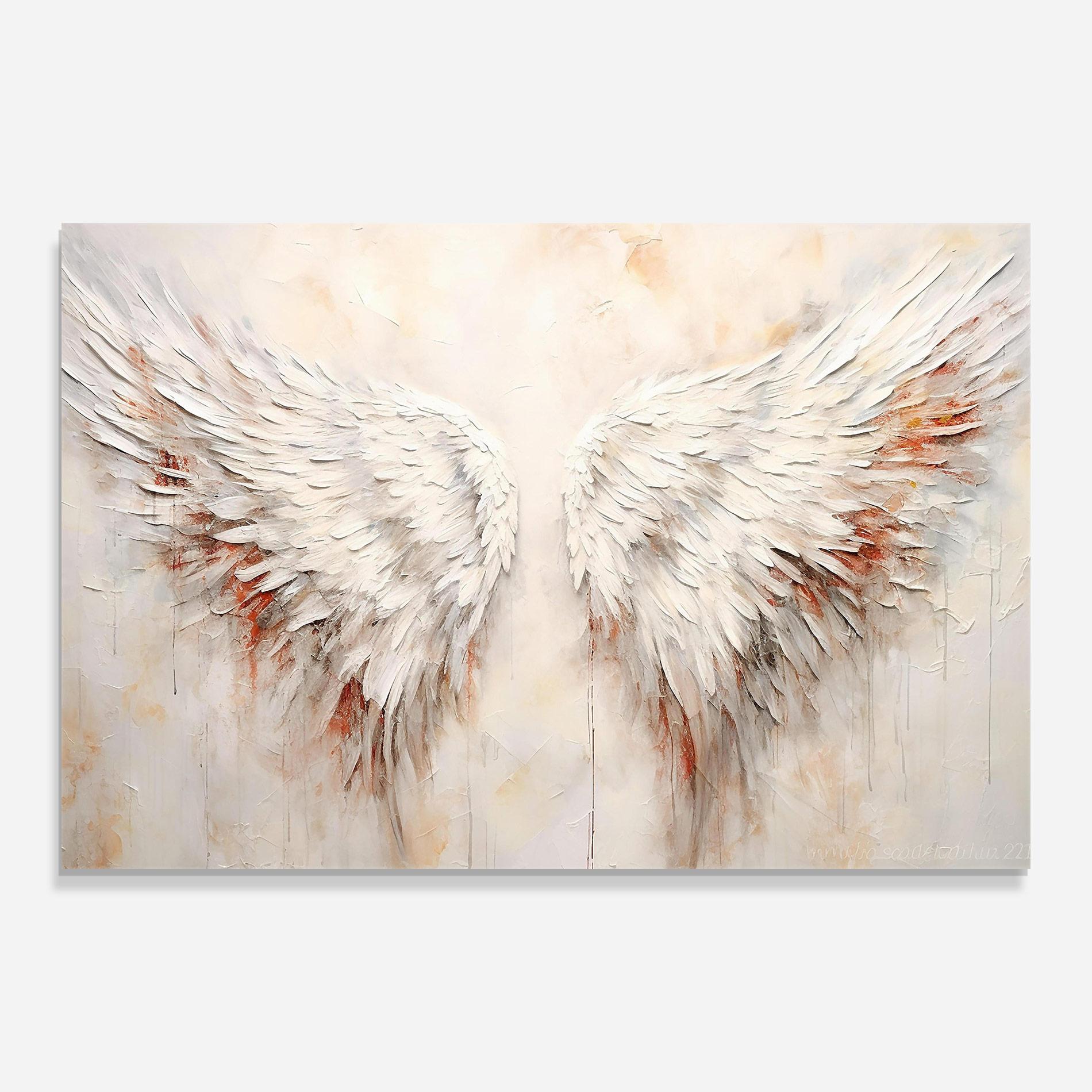 Üvegkép White Bloody Wings mockup 0