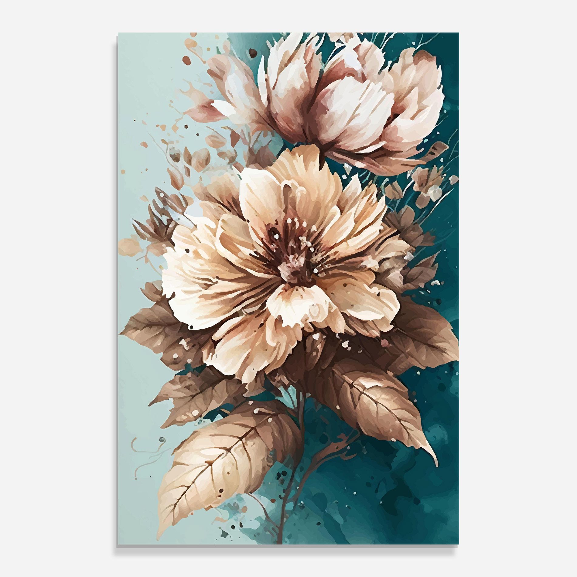 Flower Green Watercolor mockup 0