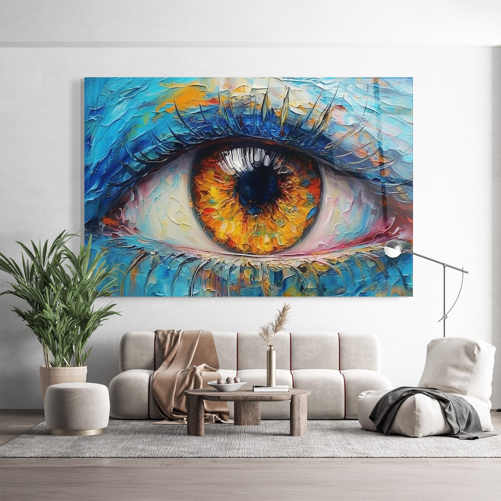 Üvegkép Brown Eyes Art mockup 9