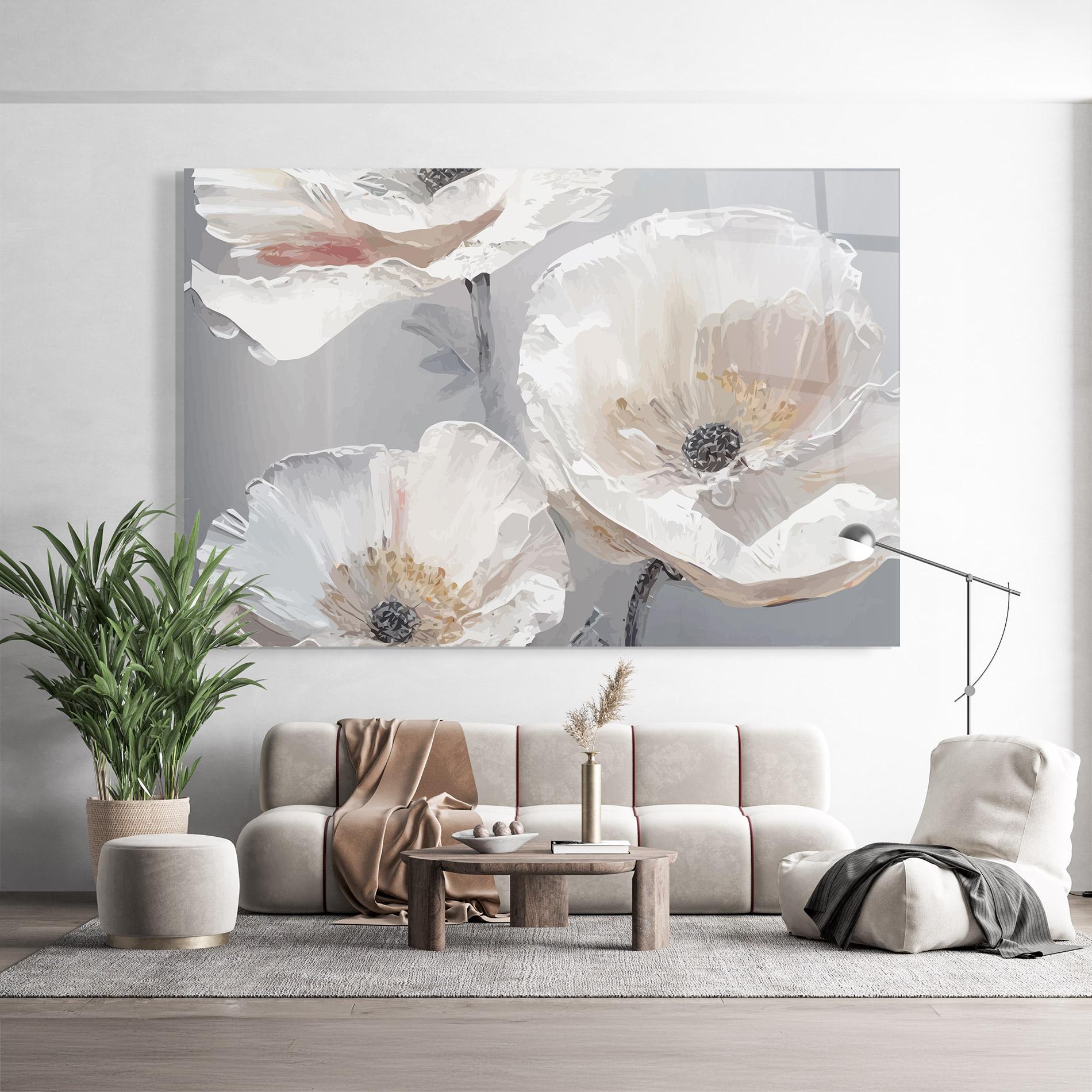 Üvegkép Cream Mix Flower mockup 9