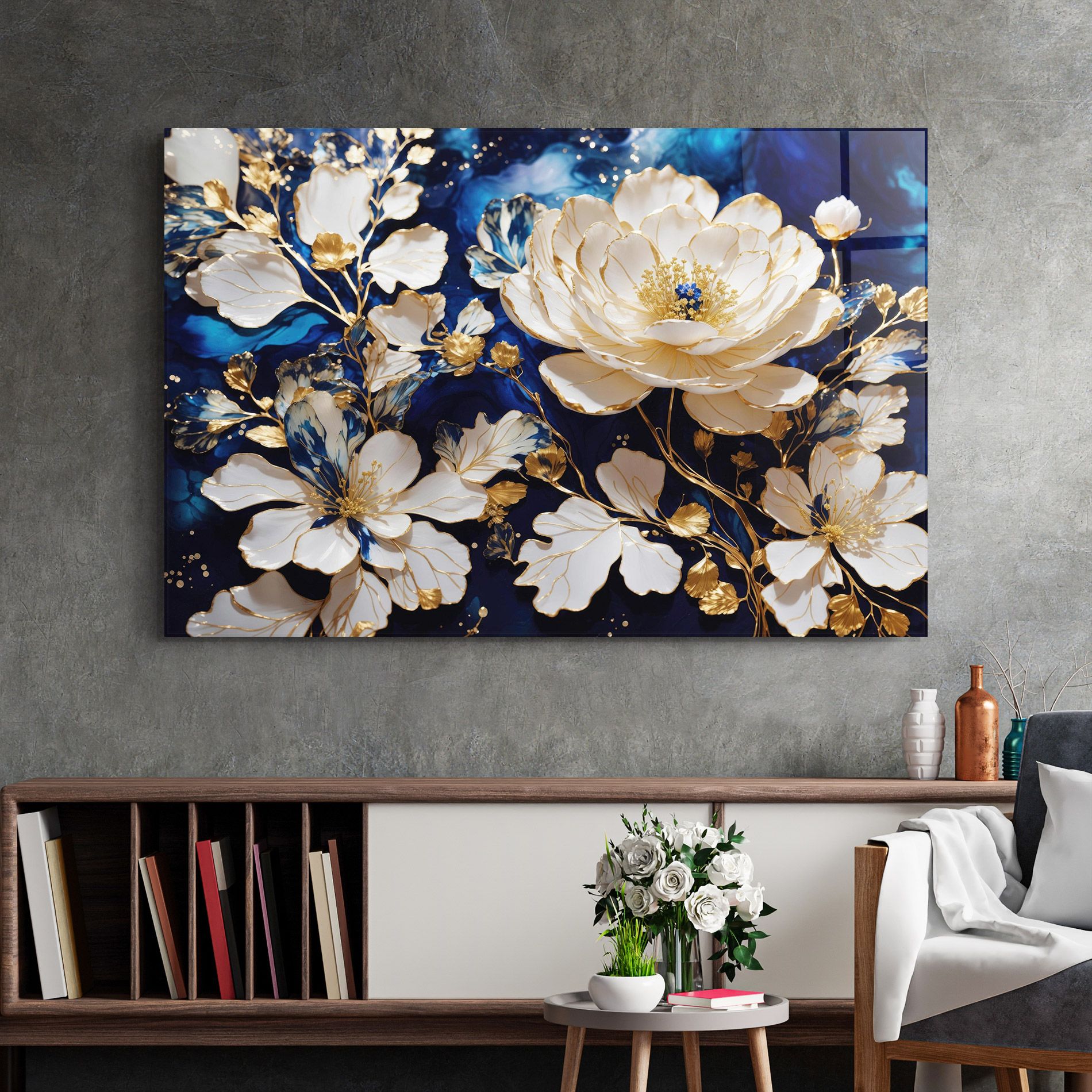 Beautiful Golden White Rose mockup 2