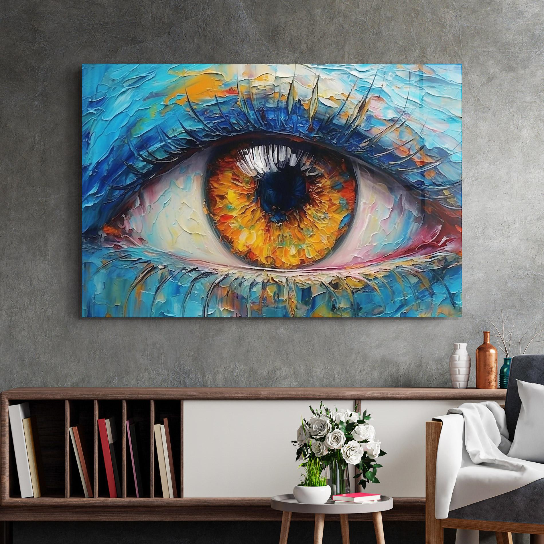Üvegkép Brown Eyes Art mockup 2