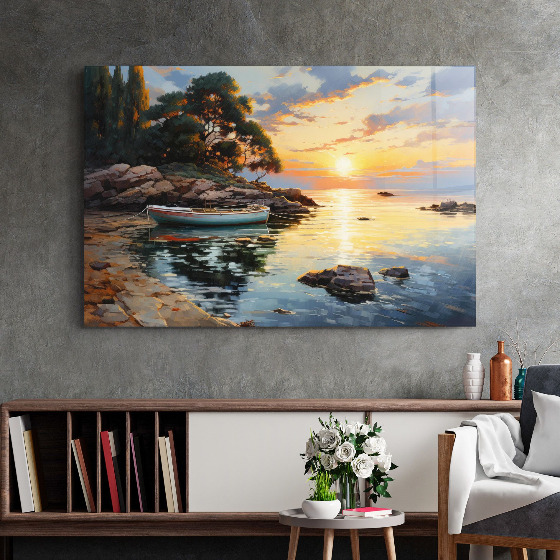 Sunset Sea Art mockup 2