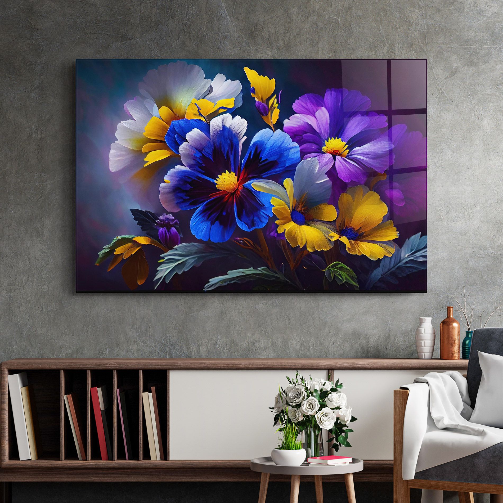 Vibrant Floral Art mockup 2