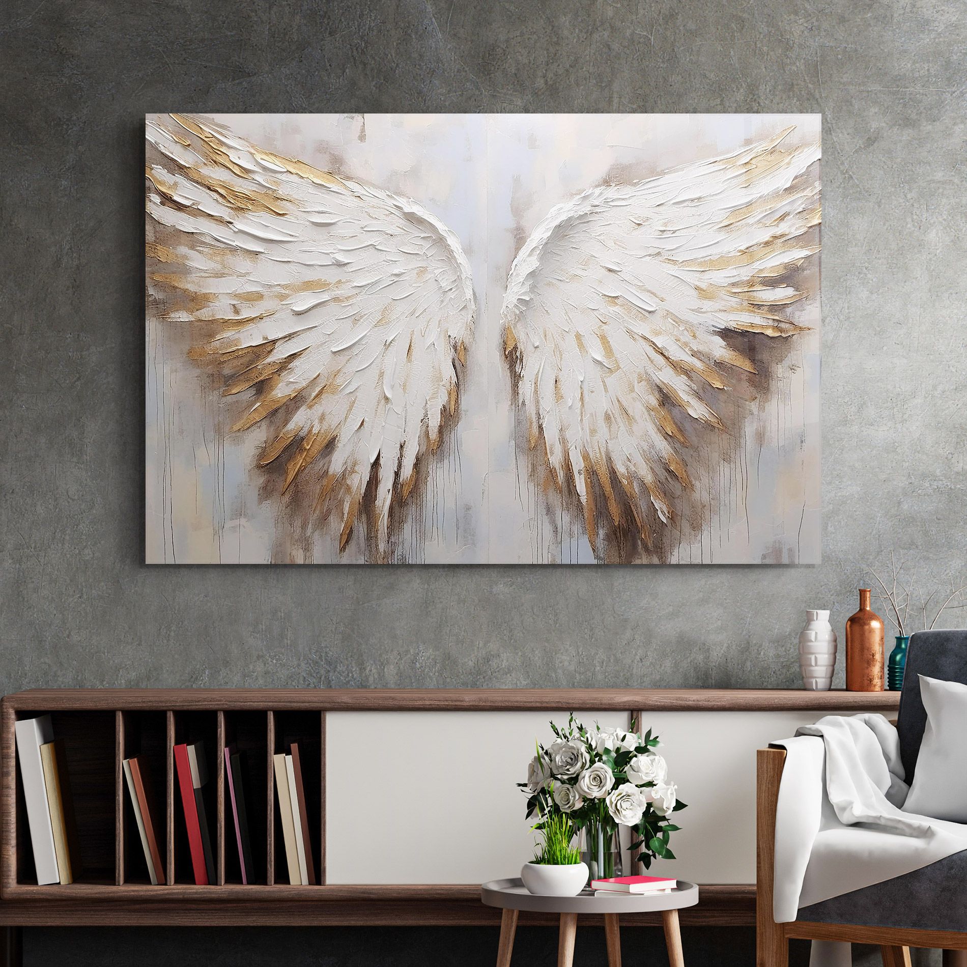 White Angel Wings mockup 2