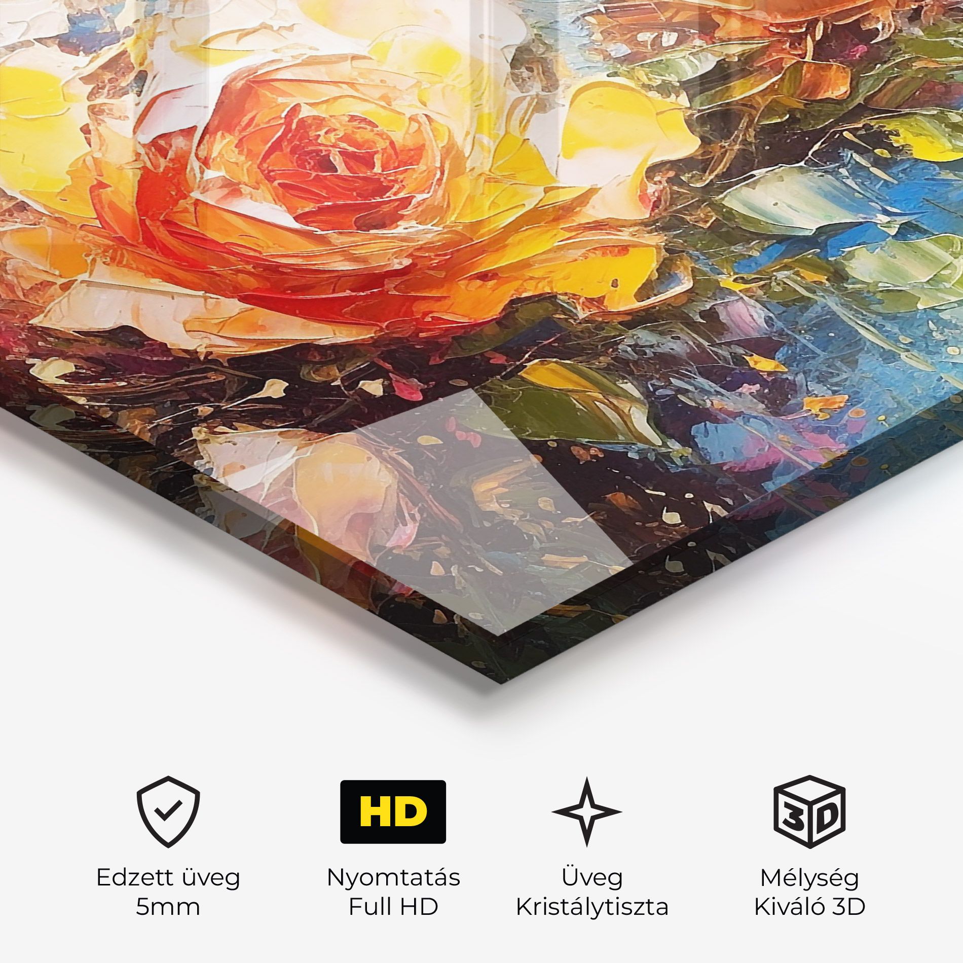 Orange Roses Painting mockup 3