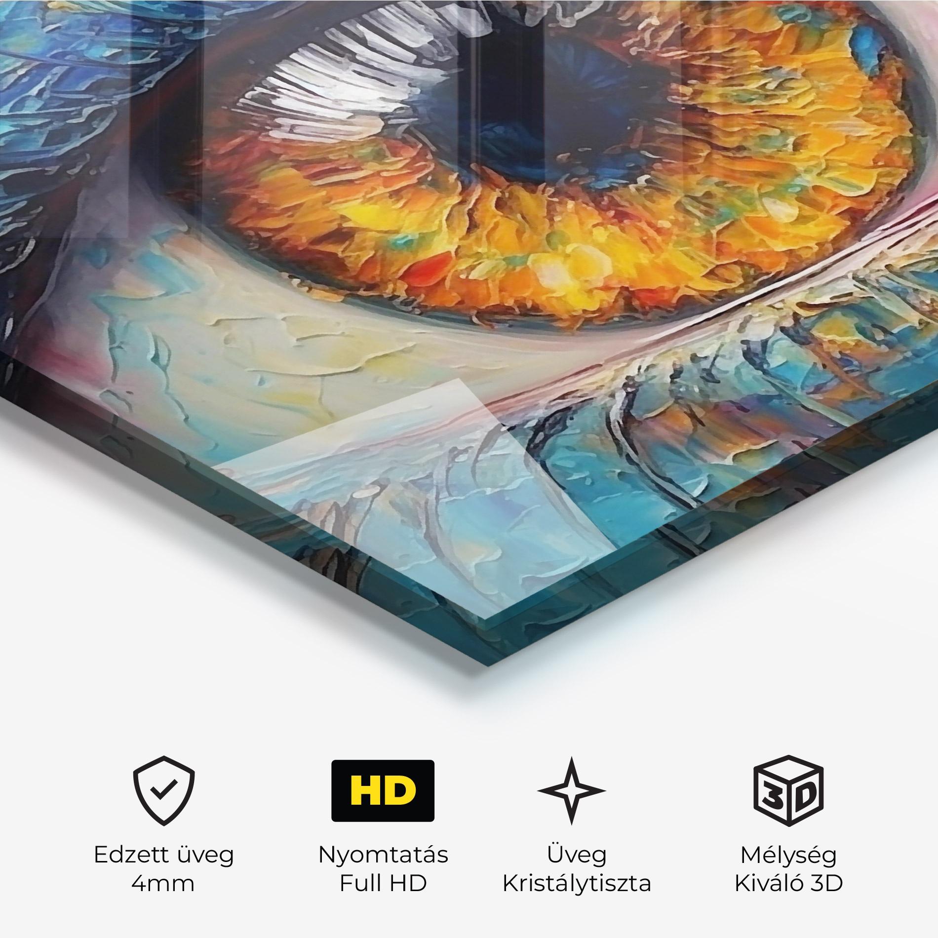 Üvegkép Brown Eyes Art mockup 3