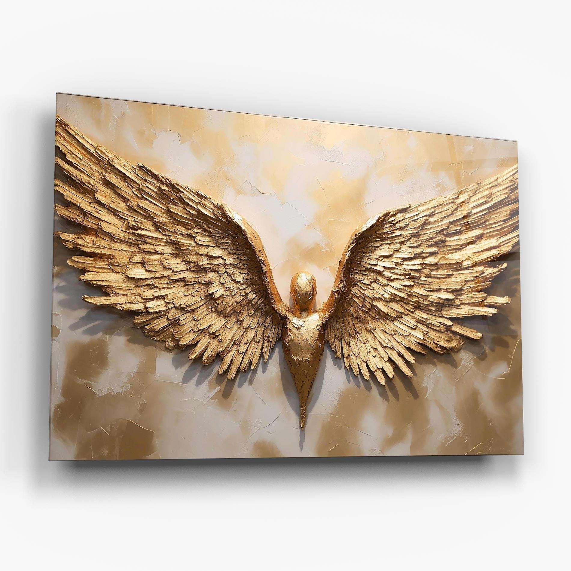 Üvegkép Beautiful Gold Wings mockup 6