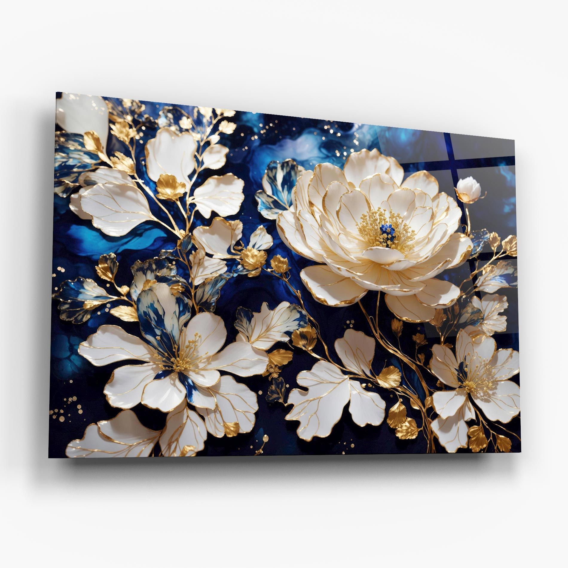 Beautiful Golden White Rose mockup 6