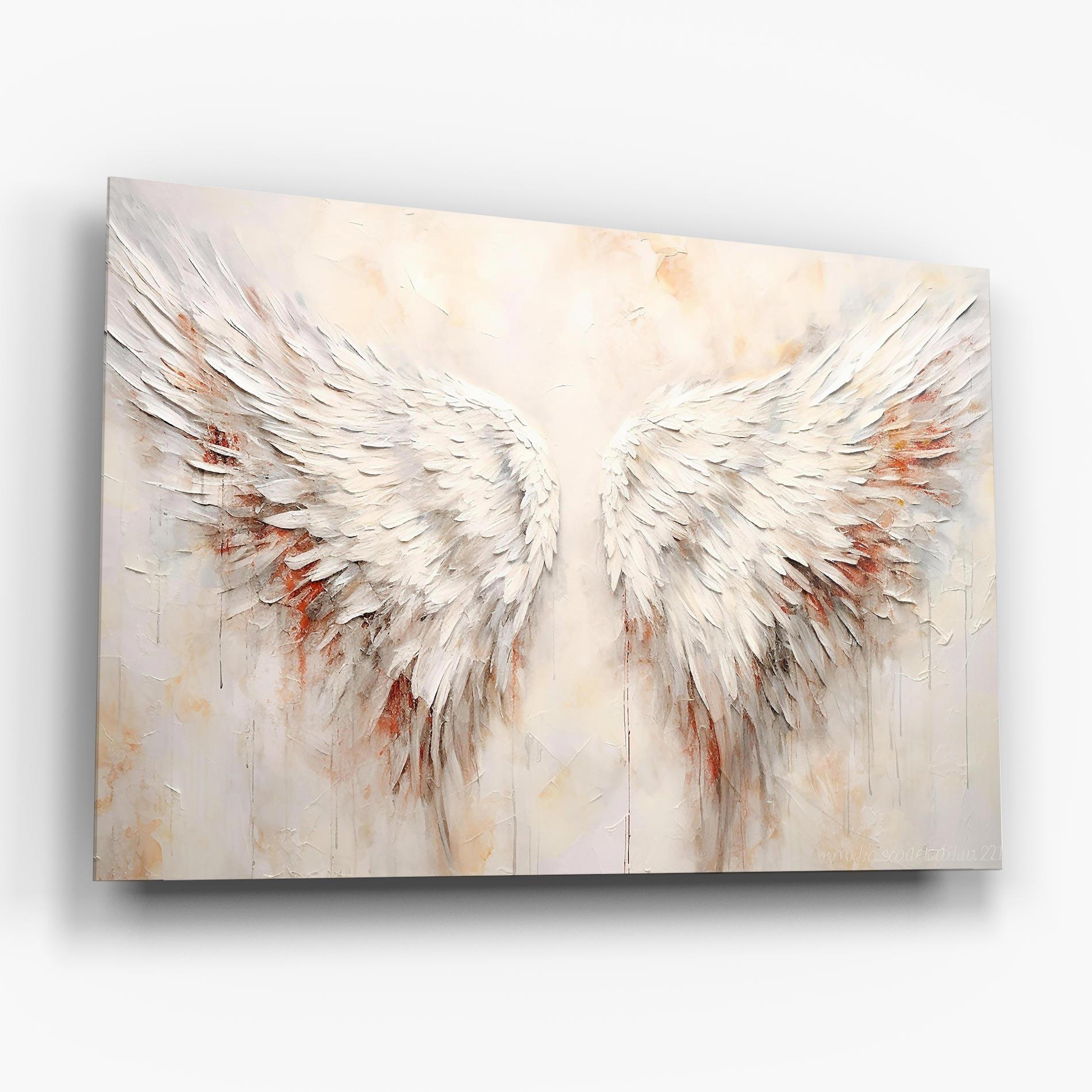 Üvegkép White Bloody Wings mockup 6
