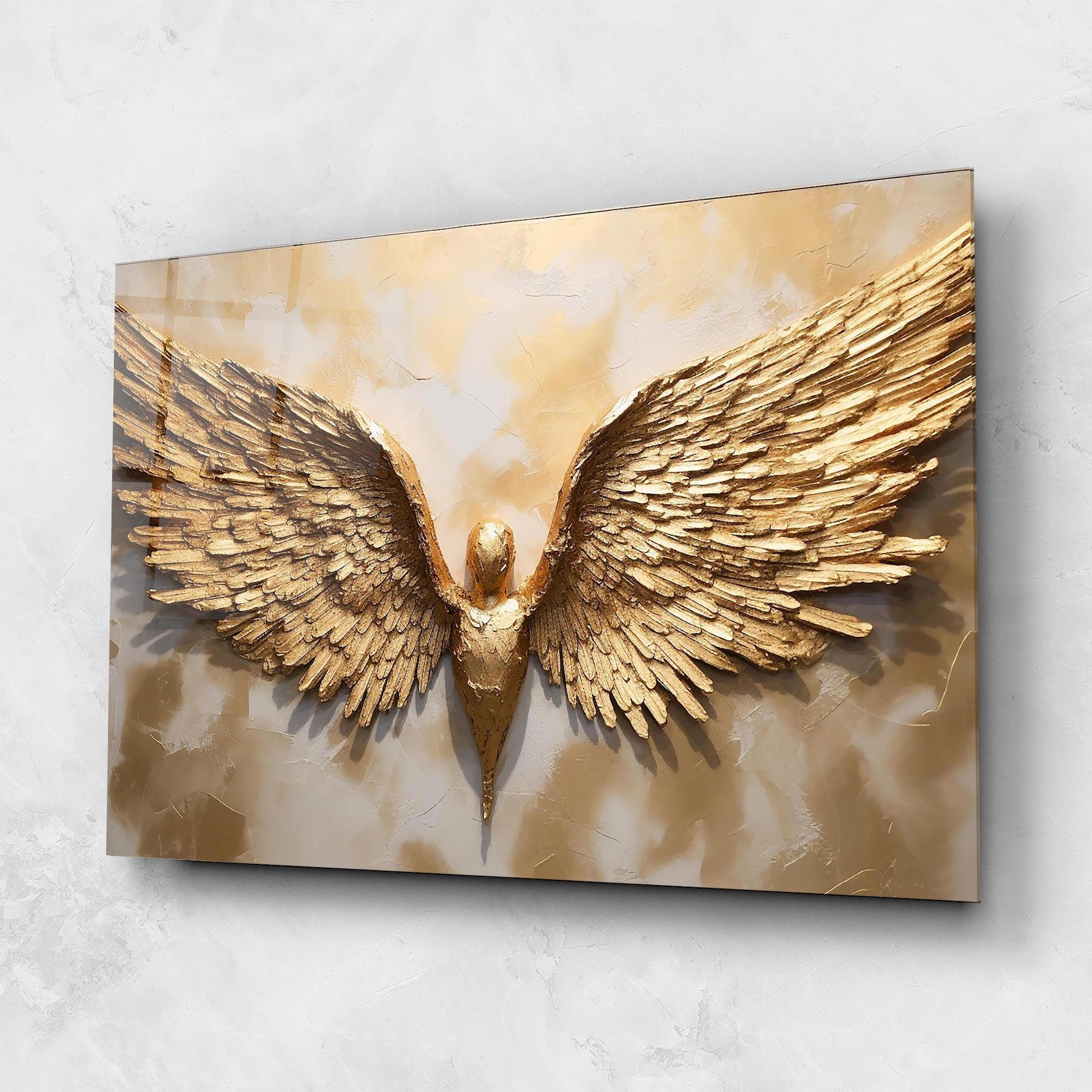 Üvegkép Beautiful Gold Wings mockup 1